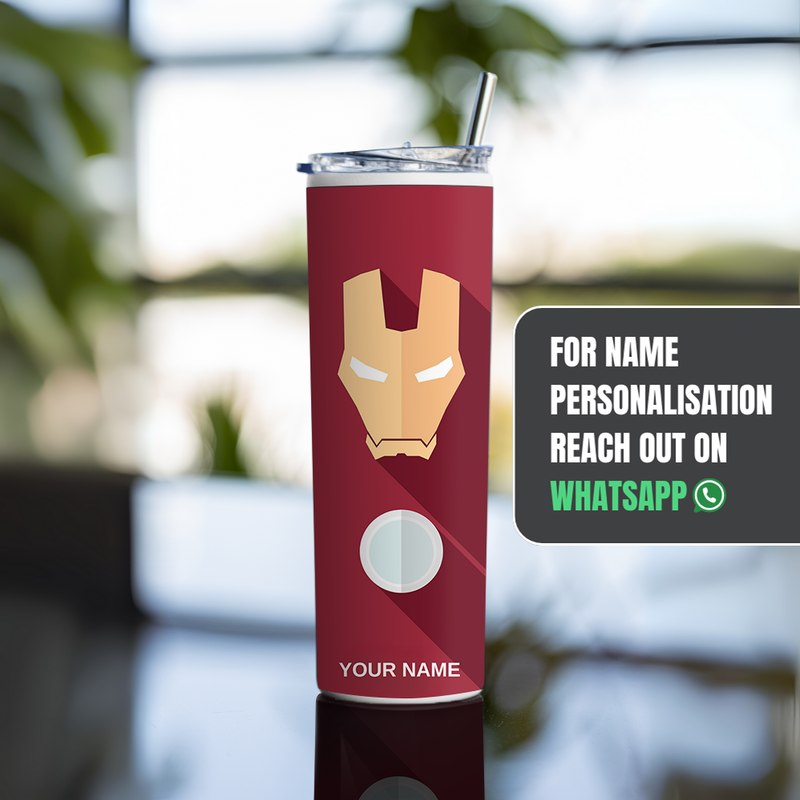 " IRONMAN - JARVIS" Tumbler with Metal Straw