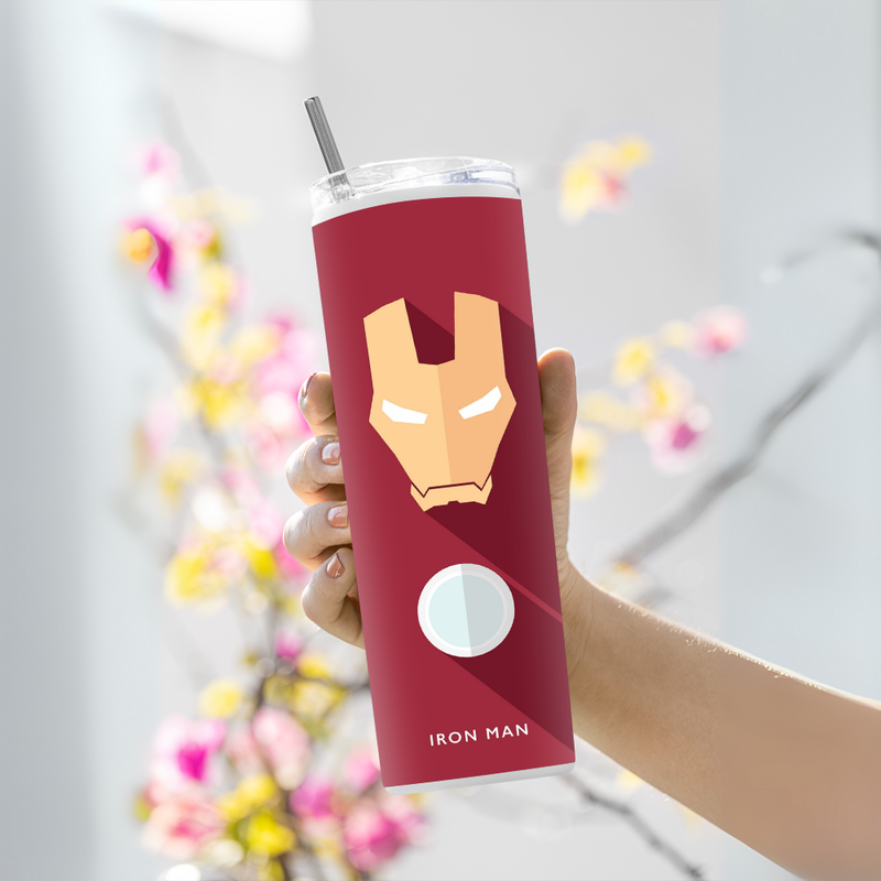 " IRONMAN - JARVIS" Tumbler with Metal Straw