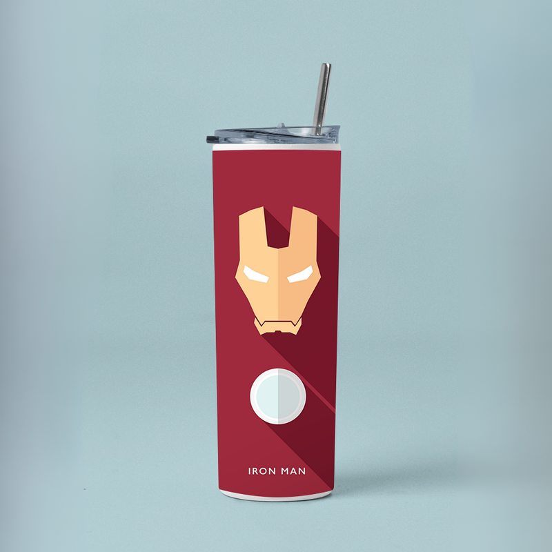 " IRONMAN - JARVIS" Tumbler with Metal Straw