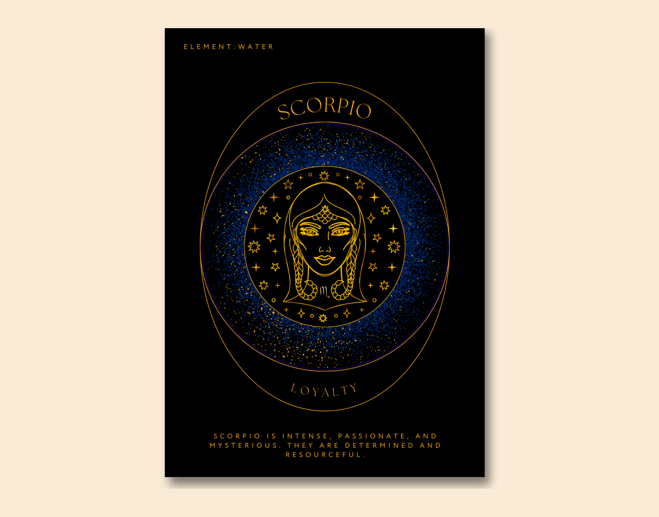 "SCORPIO-ZODIAC EDITION"- Shiny & Sturdy Metallic Poster Art That Pops & Sticks (Literally!)