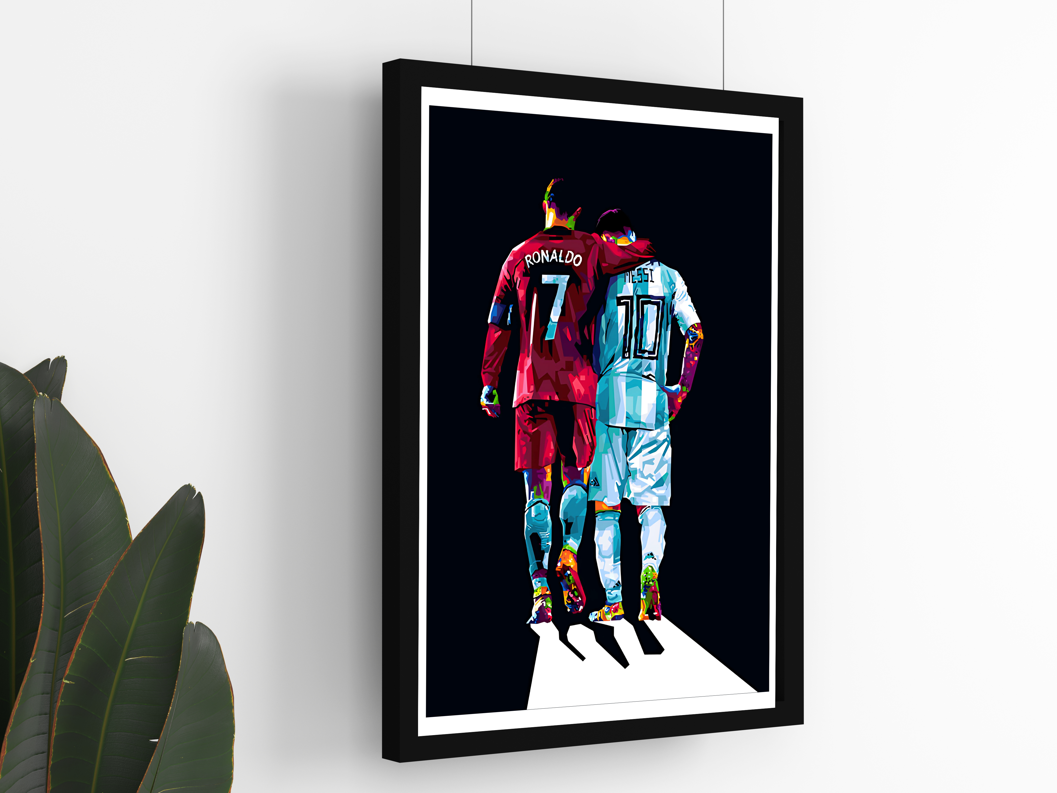 "The Goat IN A Frame: RONALDO  and MESSI" Poster: Add a Touch of Personality to Your Space