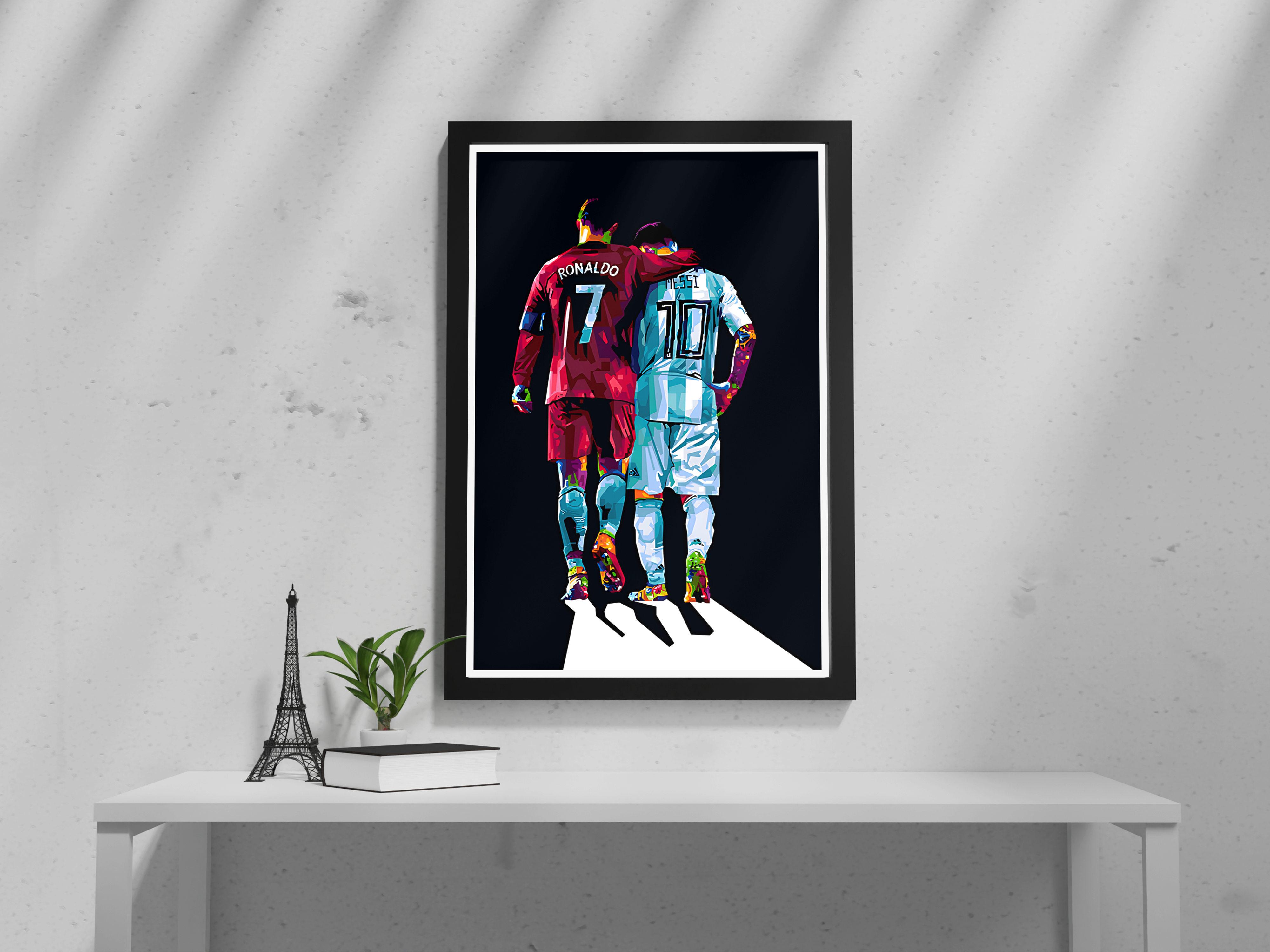 "The Goat IN A Frame: RONALDO  and MESSI" Poster: Add a Touch of Personality to Your Space