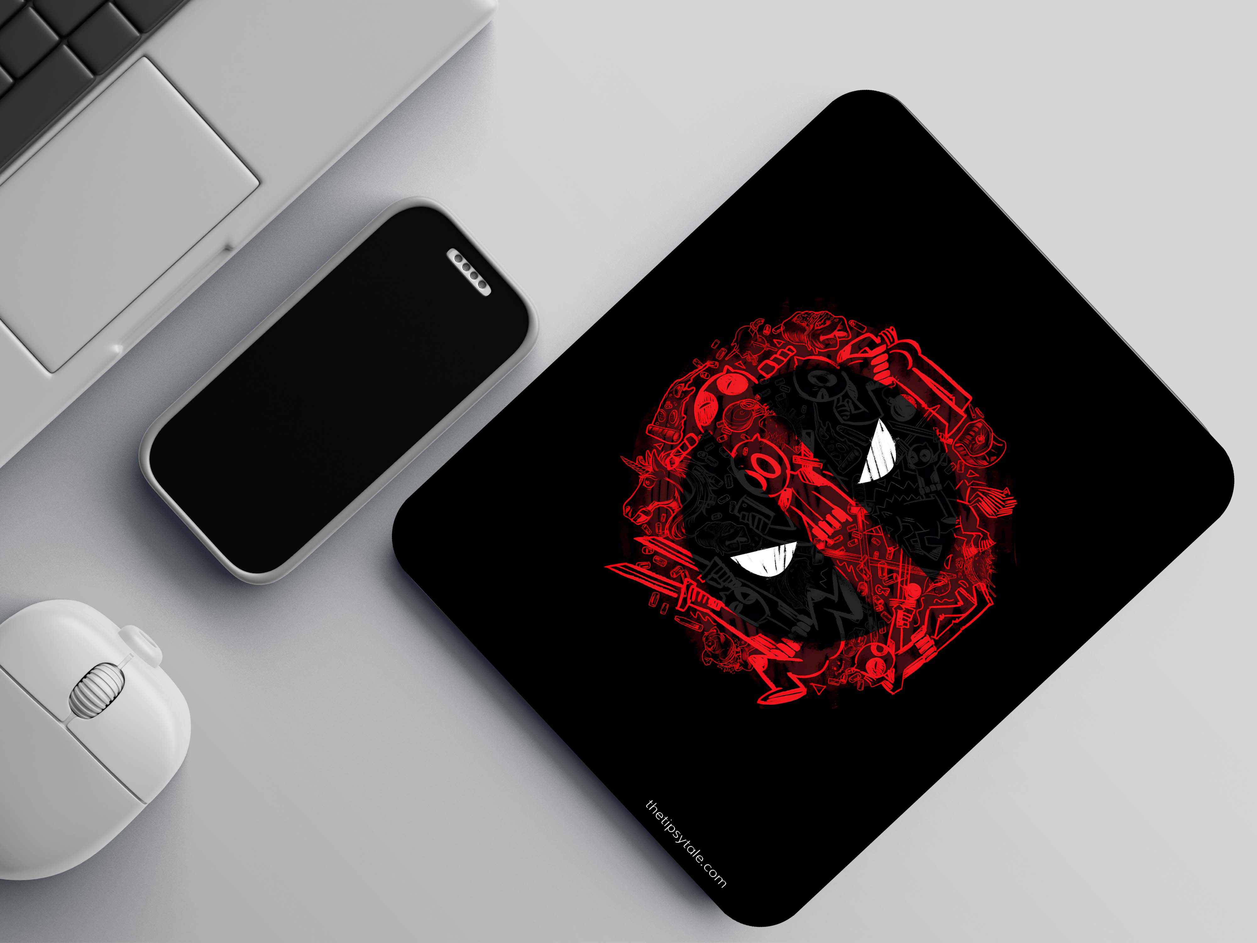 "DEADPOOL #MARVEL JESUS" Mousepad Enhance Your Workspace with Style