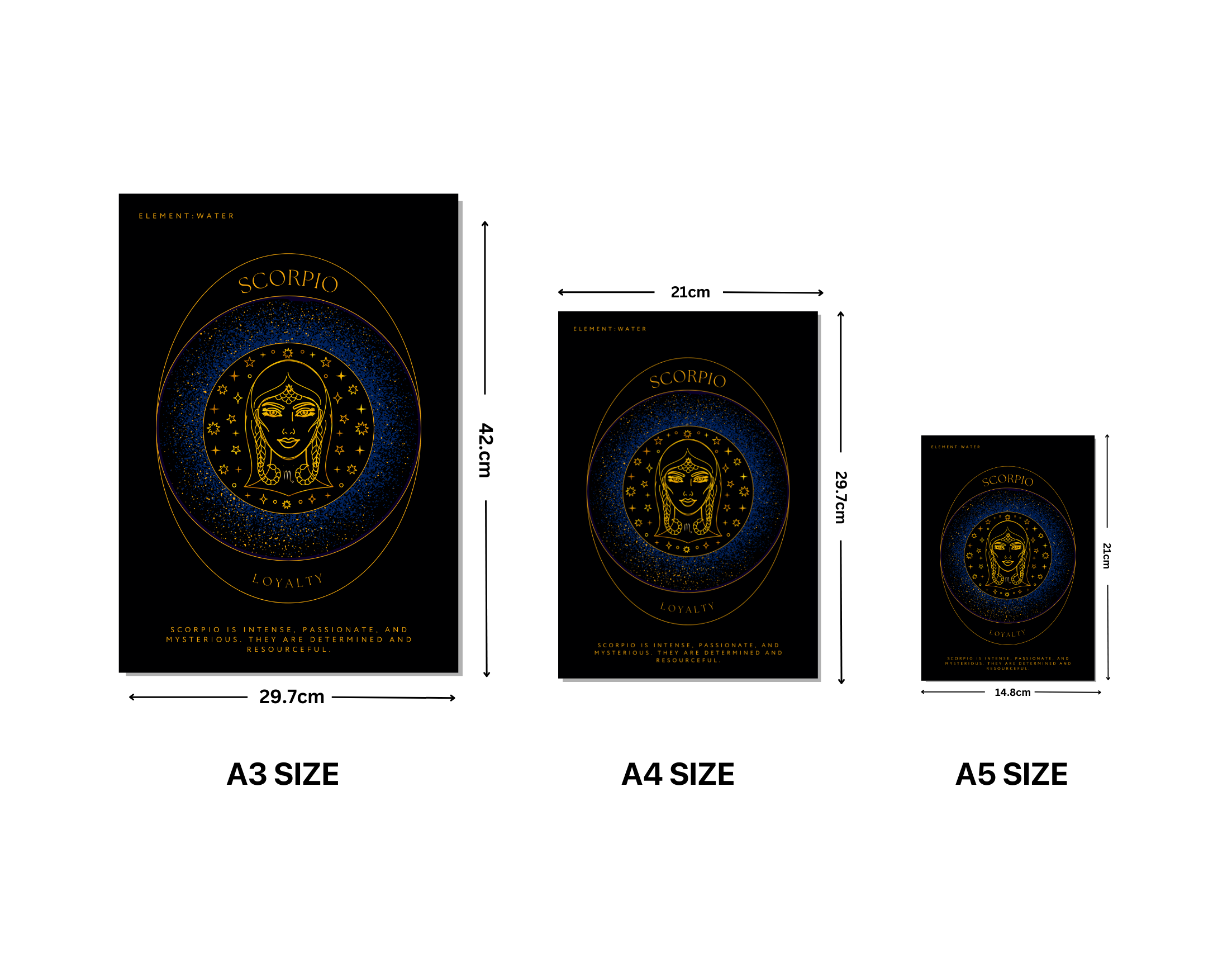 "SCORPIO-ZODIAC EDITION"- Shiny & Sturdy Metallic Poster Art That Pops & Sticks (Literally!)