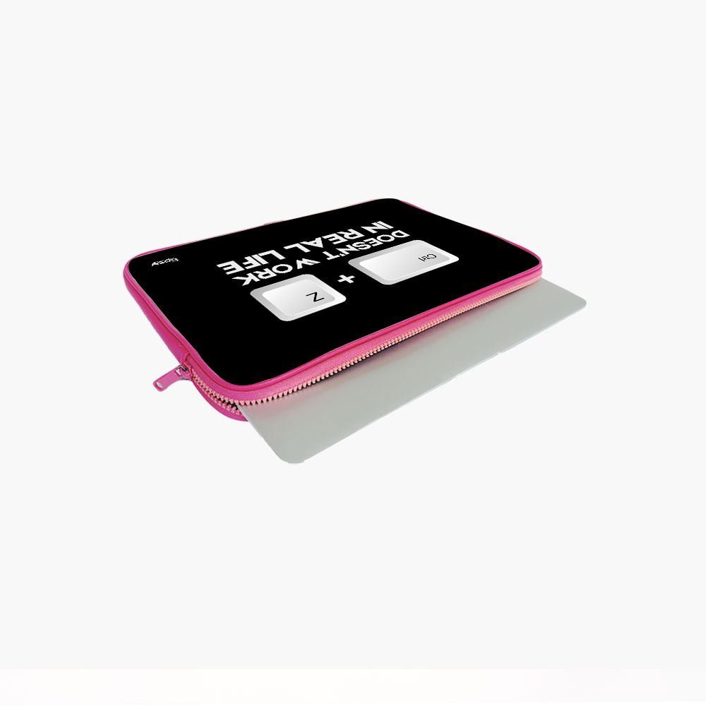 "Control+Z= Doesn't Work In Real Life" Laptop Sleeves:Bold Modern Design for Every Size
