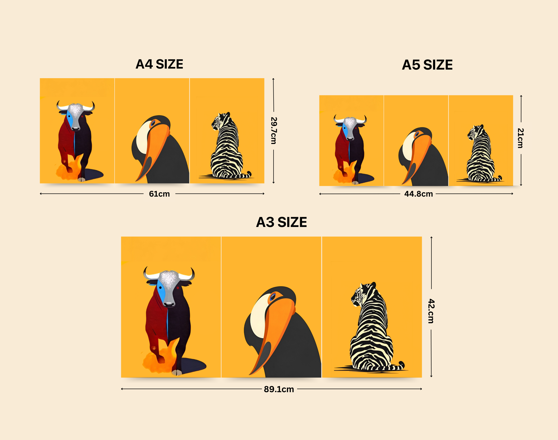 "ANIMAL KINGDOM"- Shiny & Sturdy Metallic Poster Art That Pops & Sticks (Literally!)