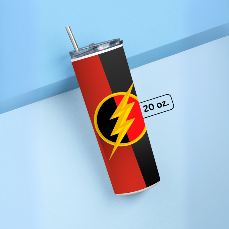 "FLASH - THE SYMBOL" Tumbler with Metal Straw