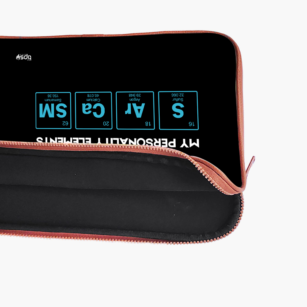 "My Personality Elements: Periodic Table" Laptop Sleeves:Bold Modern Design for Every Size
