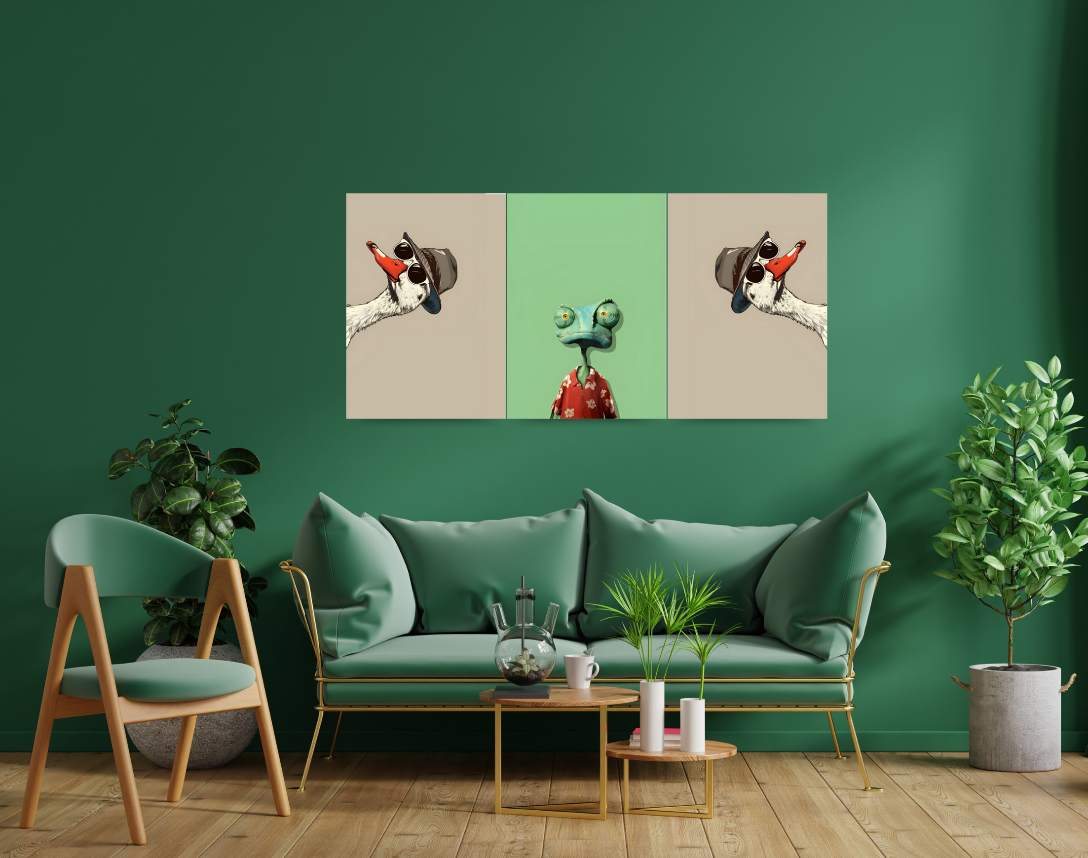 "ANIMAL KINGDOM FASHIONISTA"- Shiny & Sturdy Metallic Poster Art That Pops & Sticks (Literally!)