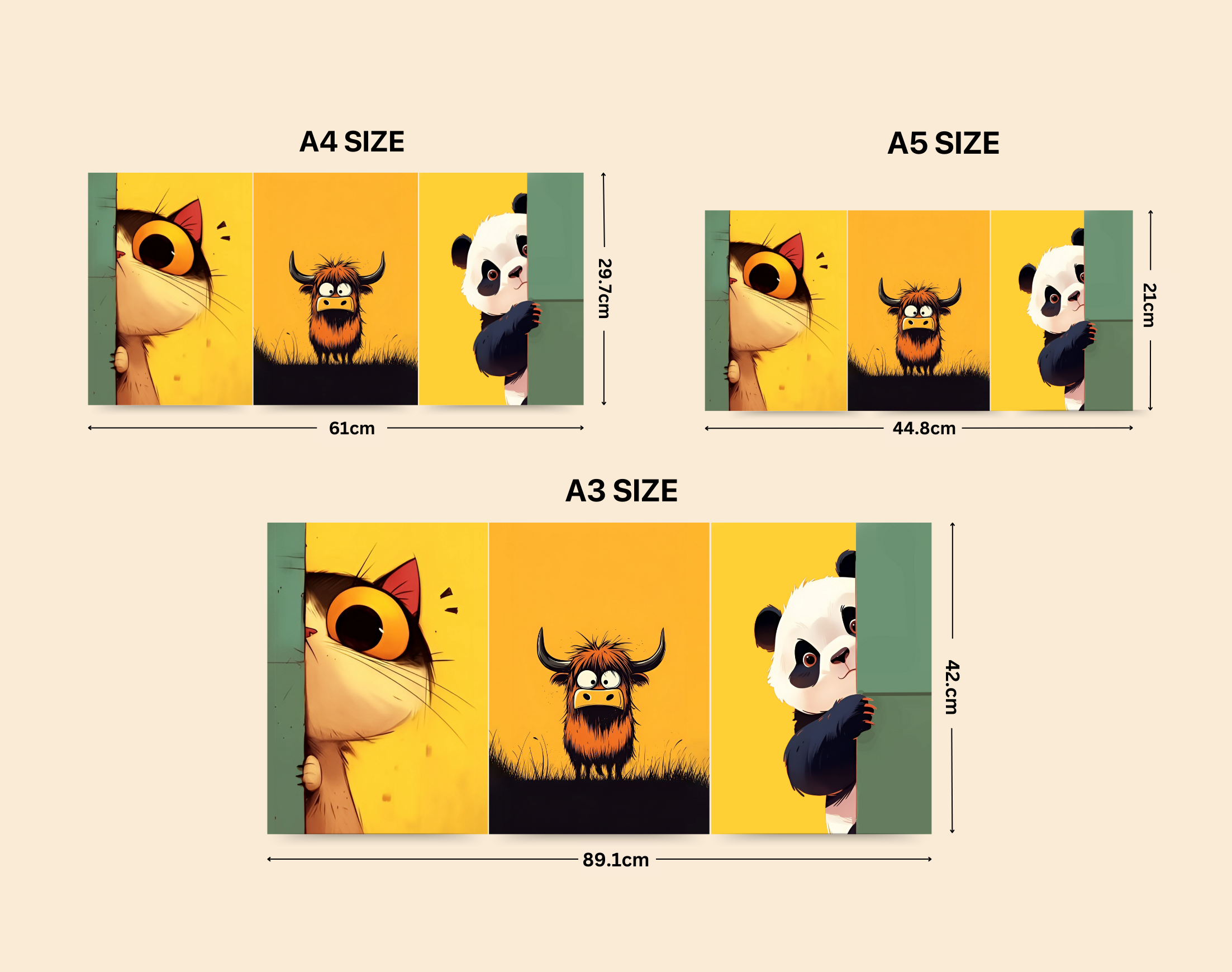 "Cuteness Overload: ANIMMAL KINGDOM"- Shiny & Sturdy Metallic Poster Art That Pops & Sticks (Literally!)