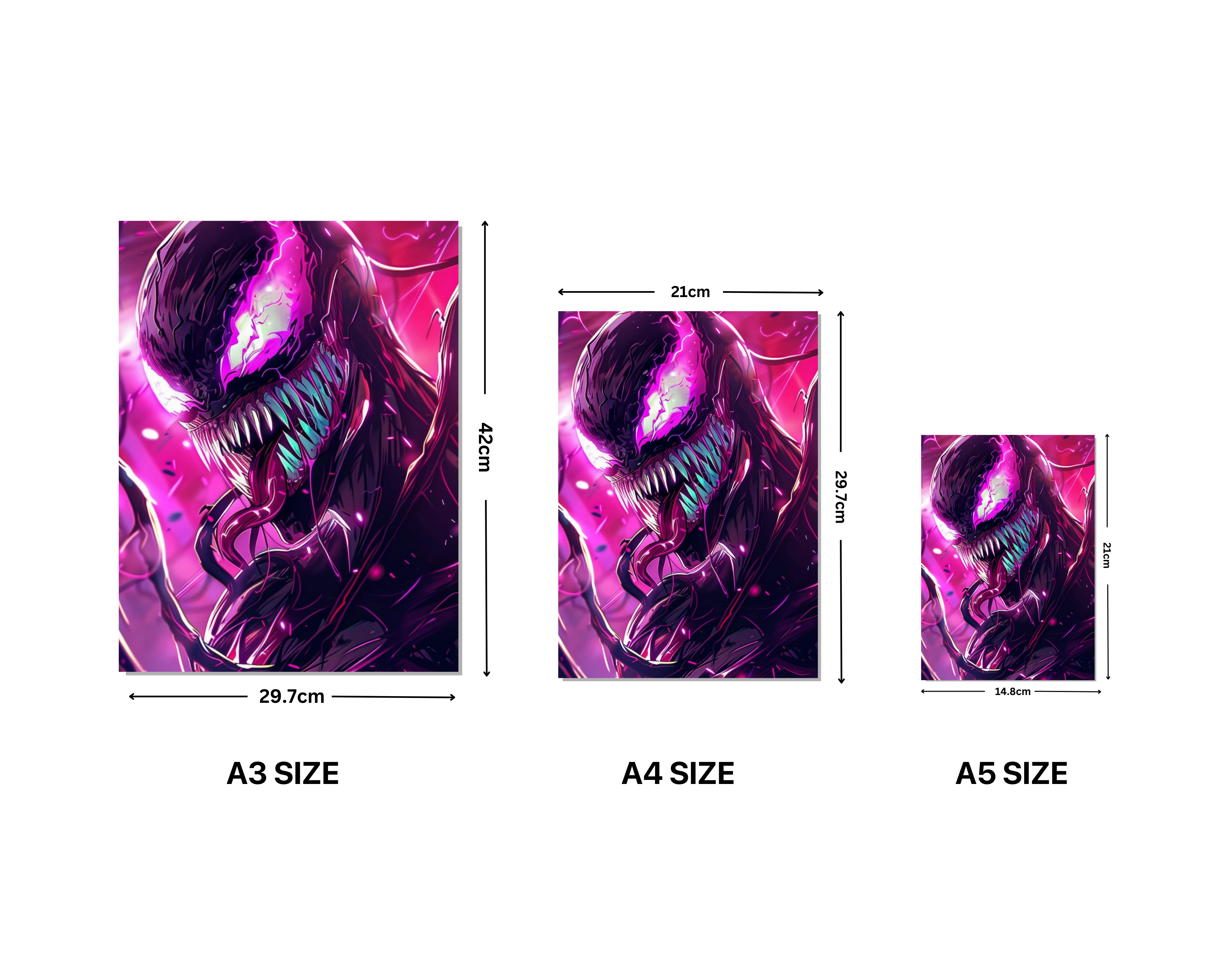 "Venom-Trilogy"- Shiny & Sturdy Metallic Poster Art That Pops & Sticks (Literally!)