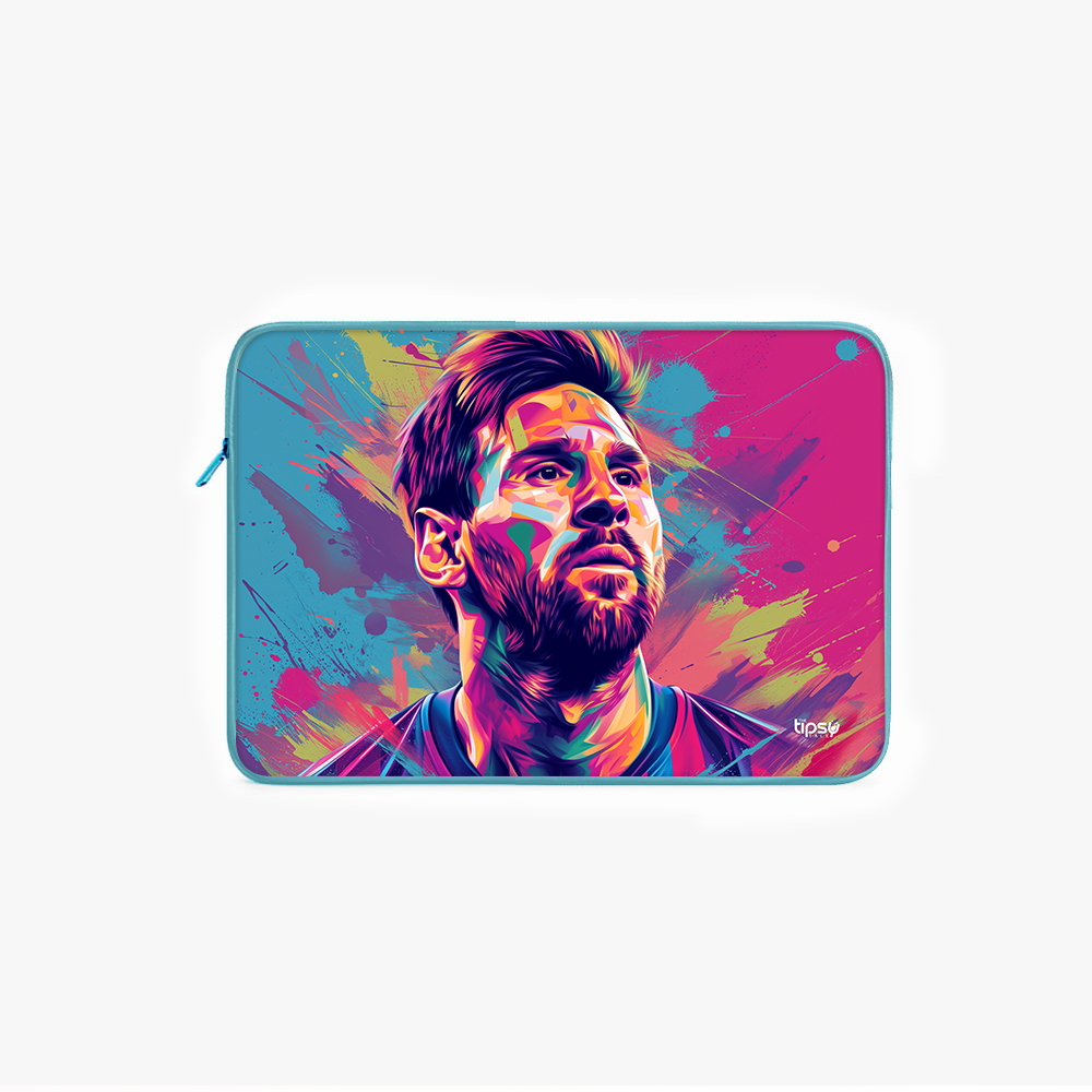 "Messi:Illustration Art" Laptop Sleeves:Bold Modern Design for Every Size