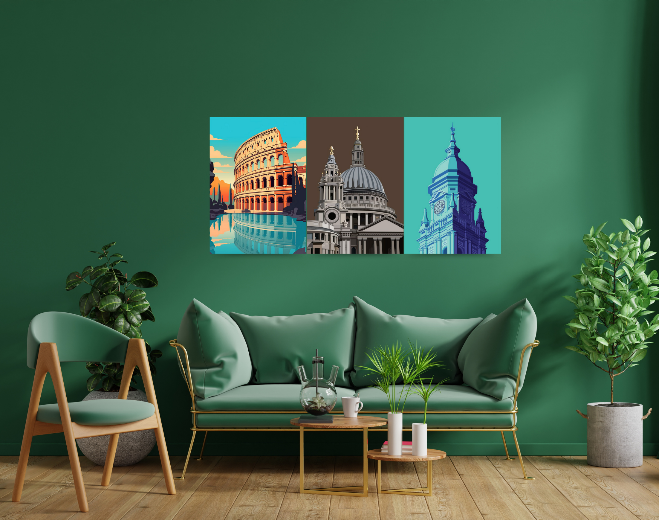 "WORLD ARCHITECTURES ANIMATION"- Shiny & Sturdy Metallic Poster Art That Pops & Sticks