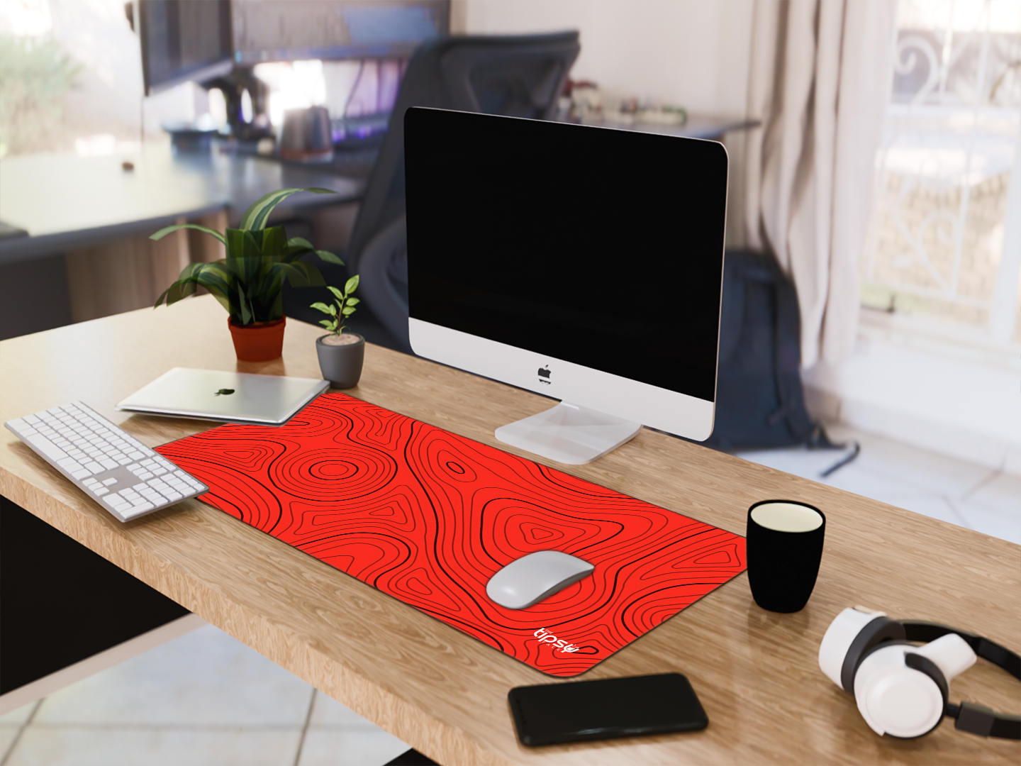 "ABSTRACT WOOD WAVES" Gaming Mousepad- Elevate Your Gaming Experience