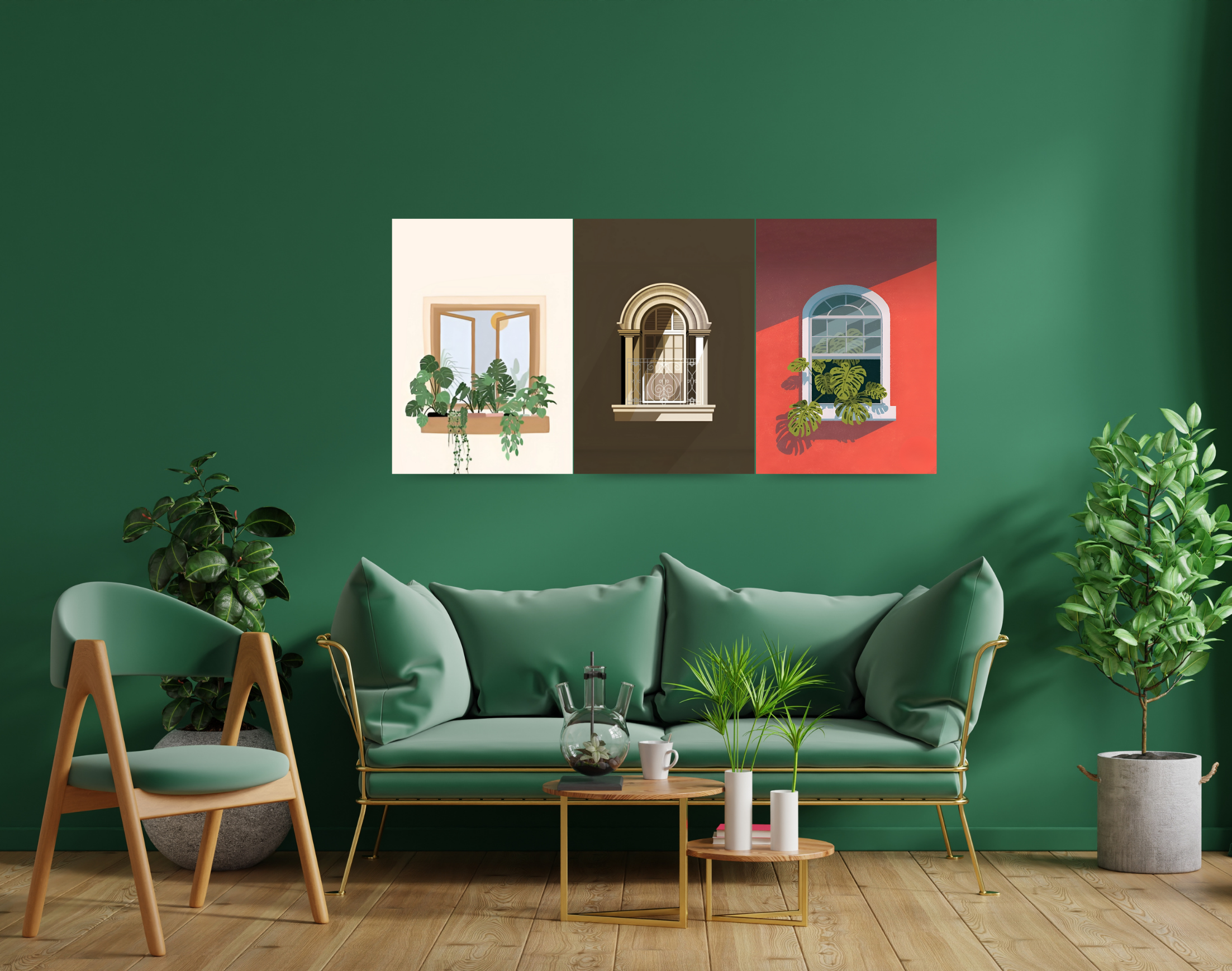" URBAN WINDOWS"- Shiny & Sturdy Metallic Poster Art That Pops & Sticks