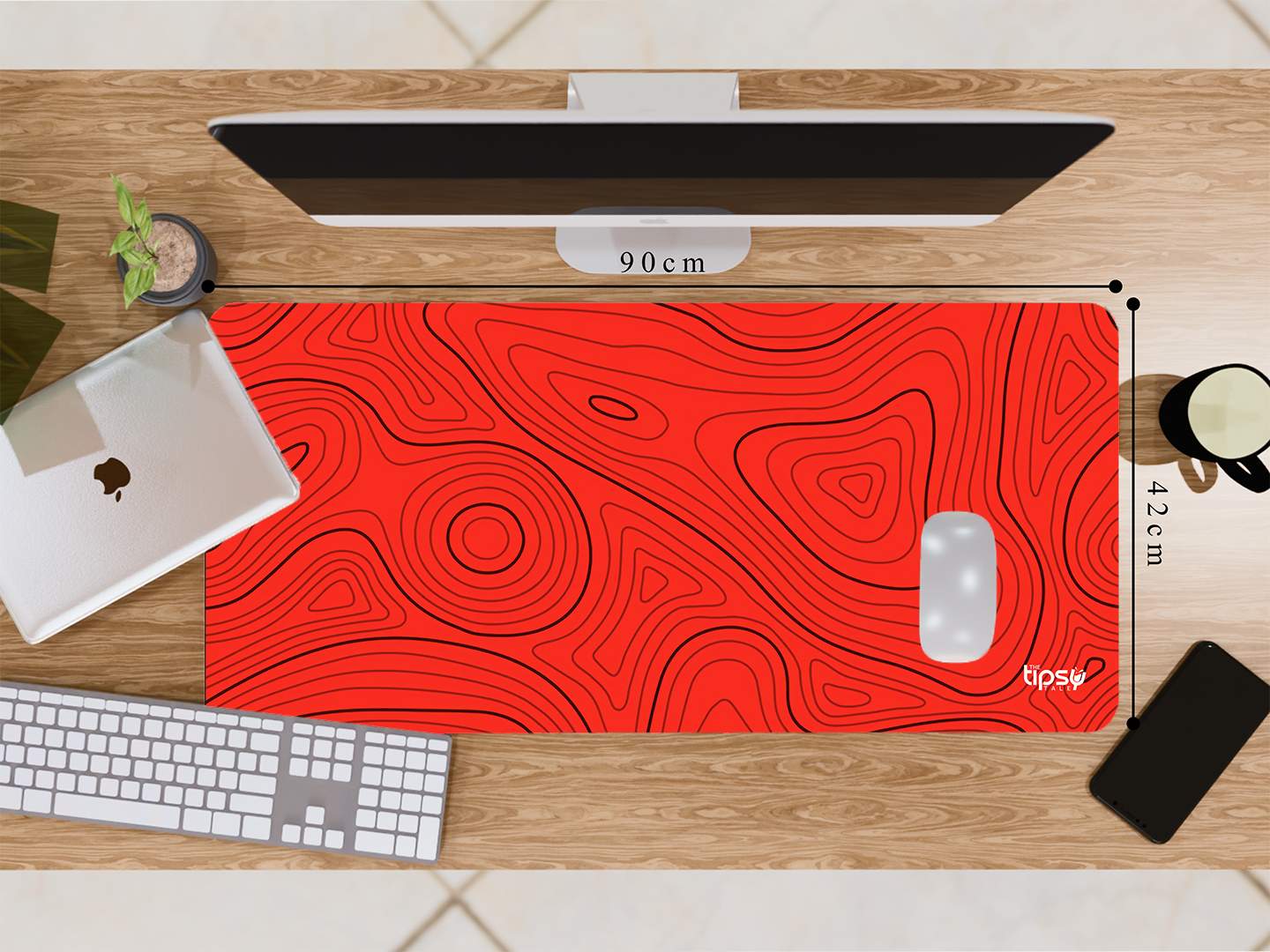 "ABSTRACT WOOD WAVES" Gaming Mousepad- Elevate Your Gaming Experience