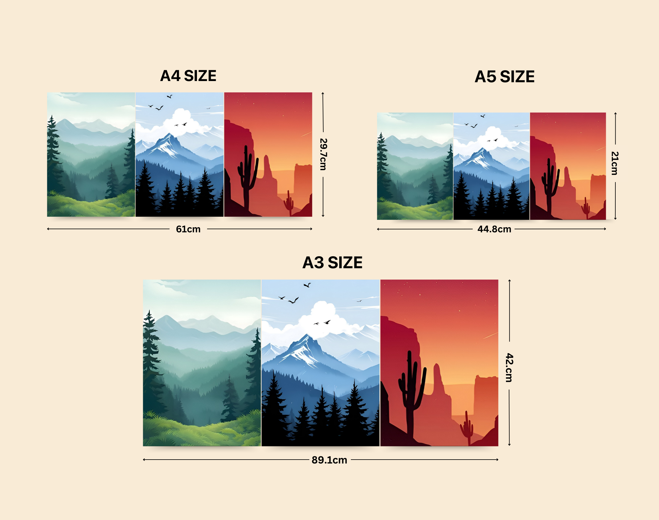 "NATURE WALLPAPERS"- Shiny & Sturdy Metallic Poster Art That Pops & Sticks
