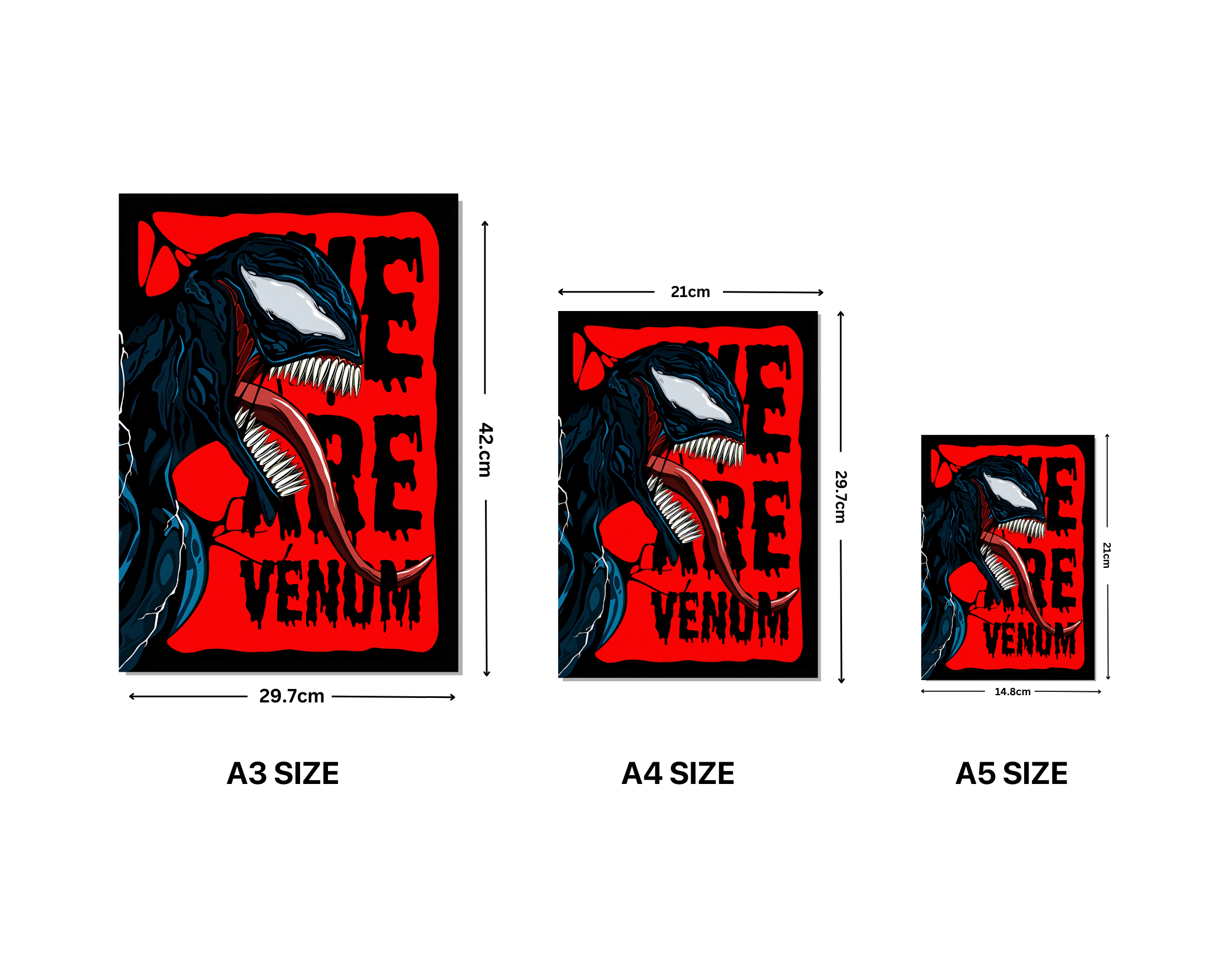 "We are venom"- Shiny & Sturdy Metallic Poster Art That Pops & Sticks