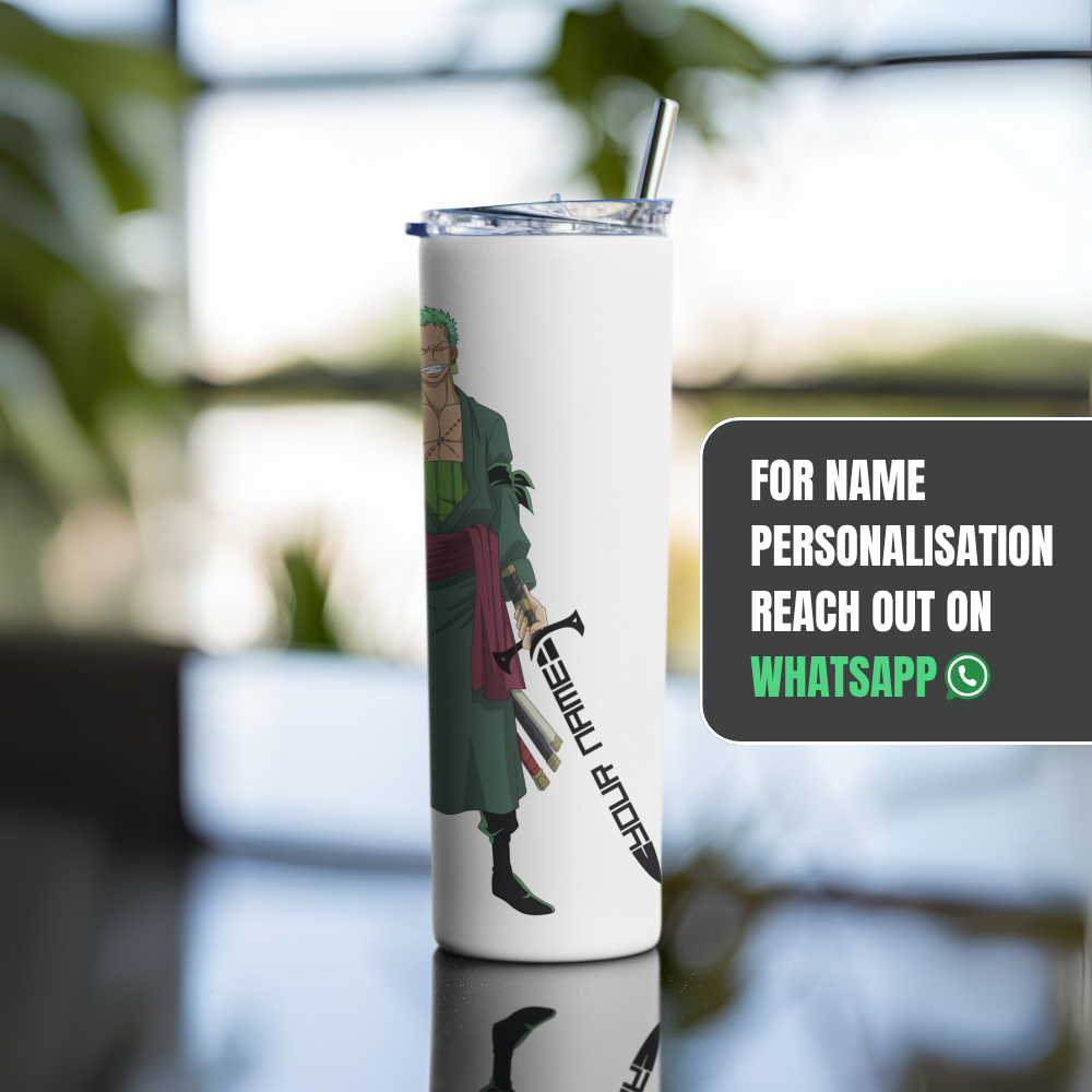 " One Piece : Zoro" Tumbler with Metal Straw