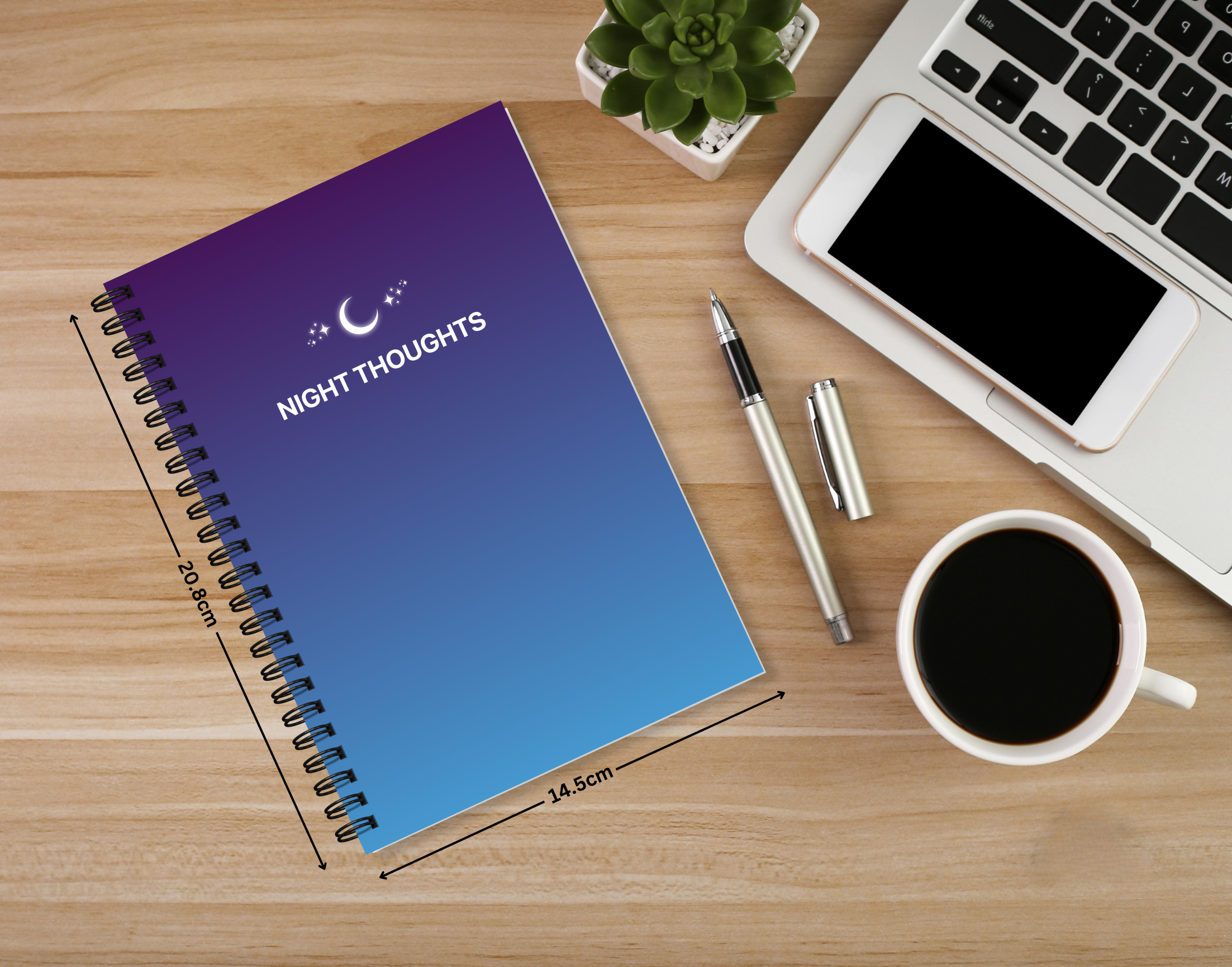 "NIGHT THOUGHTS" – Elegant & Inspiring Diary for Daily Reflection
