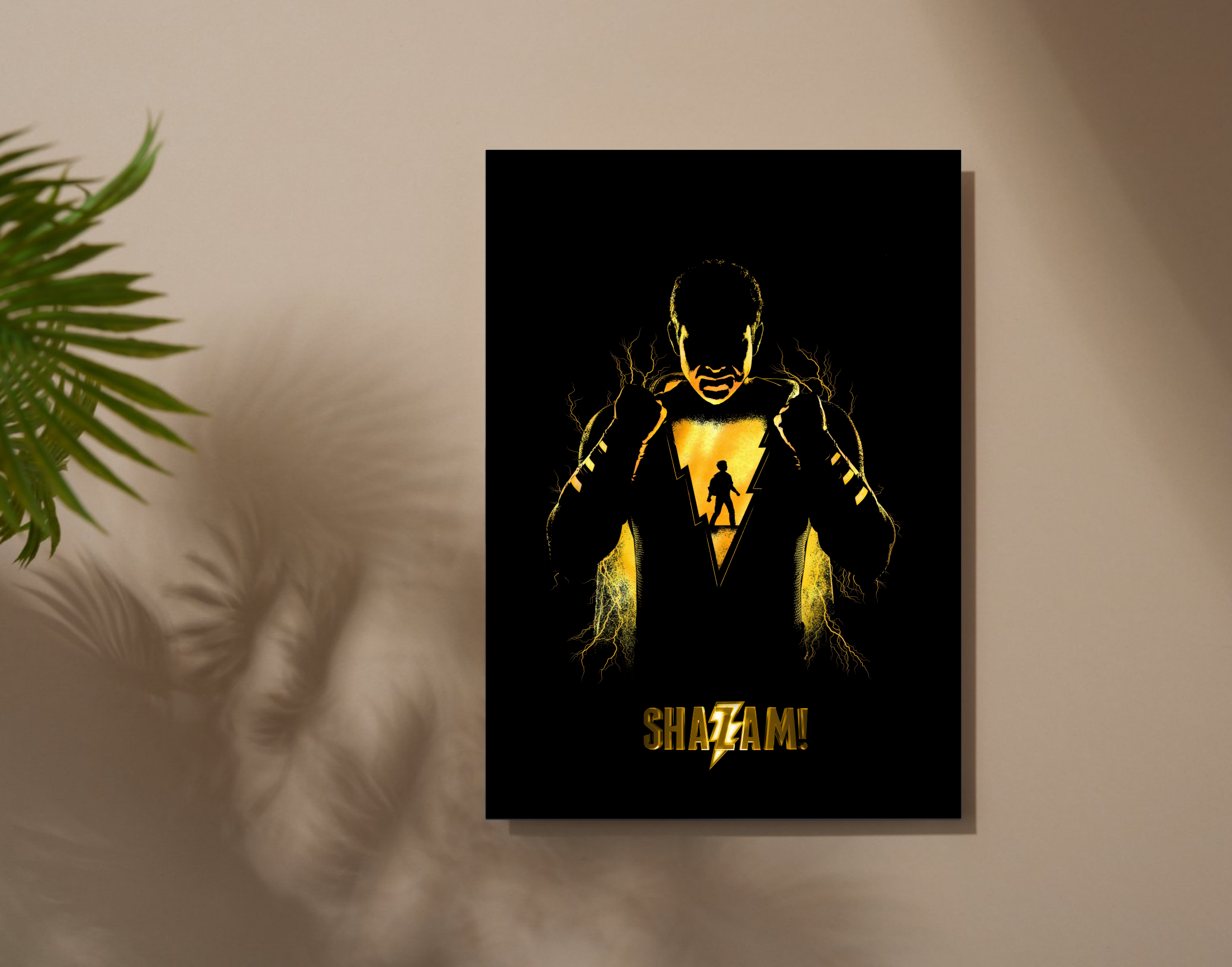 "SHAZAM-DC"- Shiny & Sturdy Metallic Poster Art That Pops & Sticks