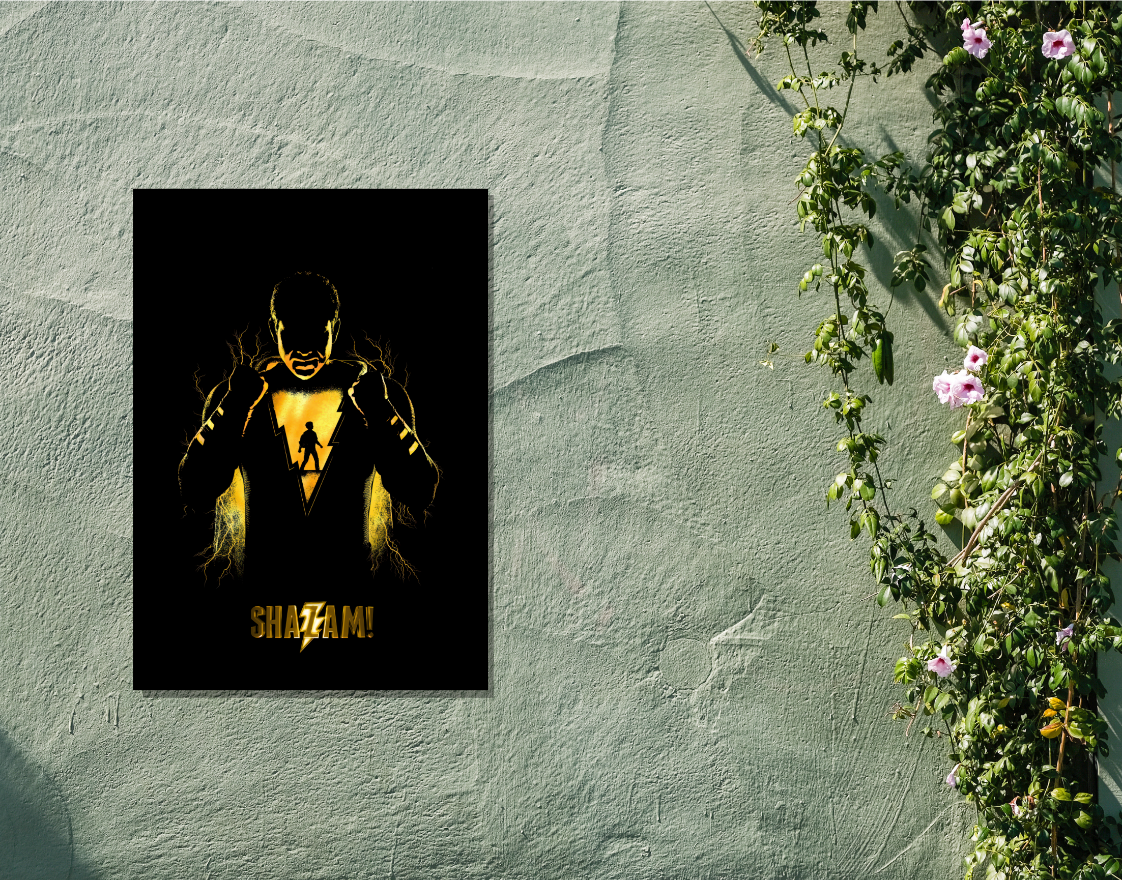 "SHAZAM-DC"- Shiny & Sturdy Metallic Poster Art That Pops & Sticks