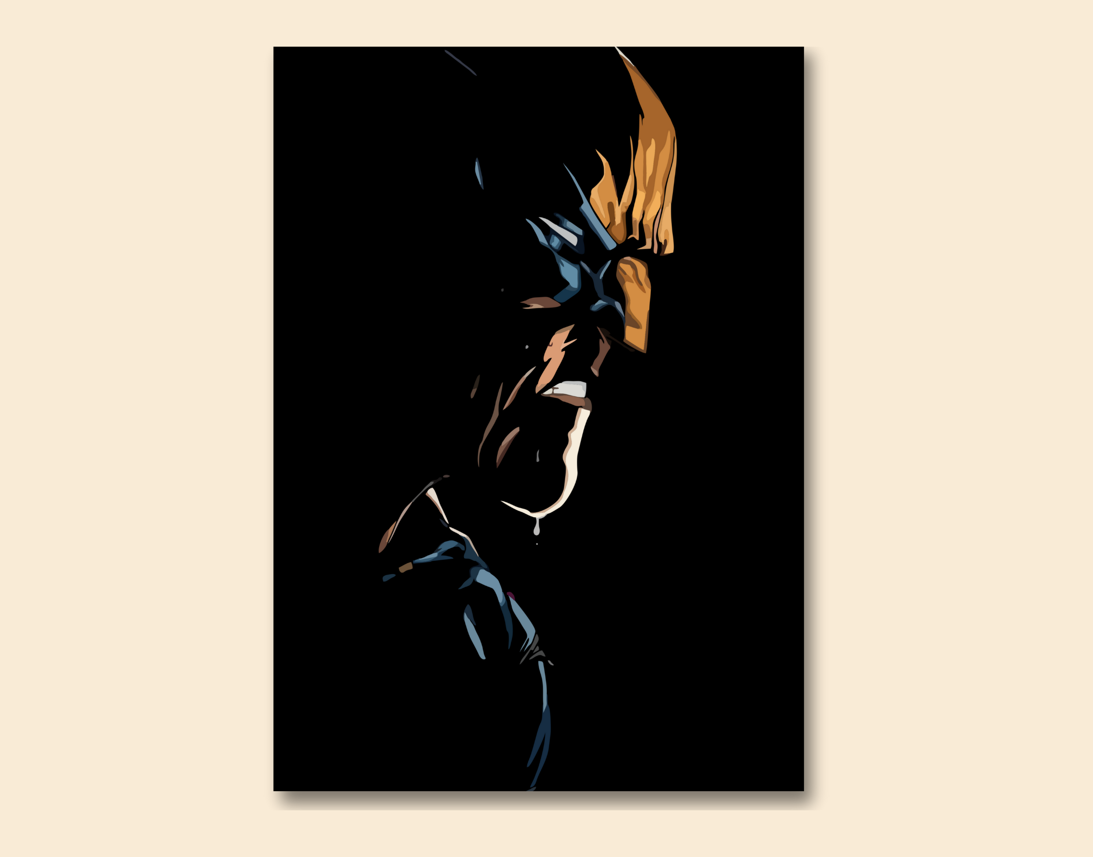"LOGAN-THE WOLVERINE "- Shiny & Sturdy Metallic Poster Art That Pops & Sticks