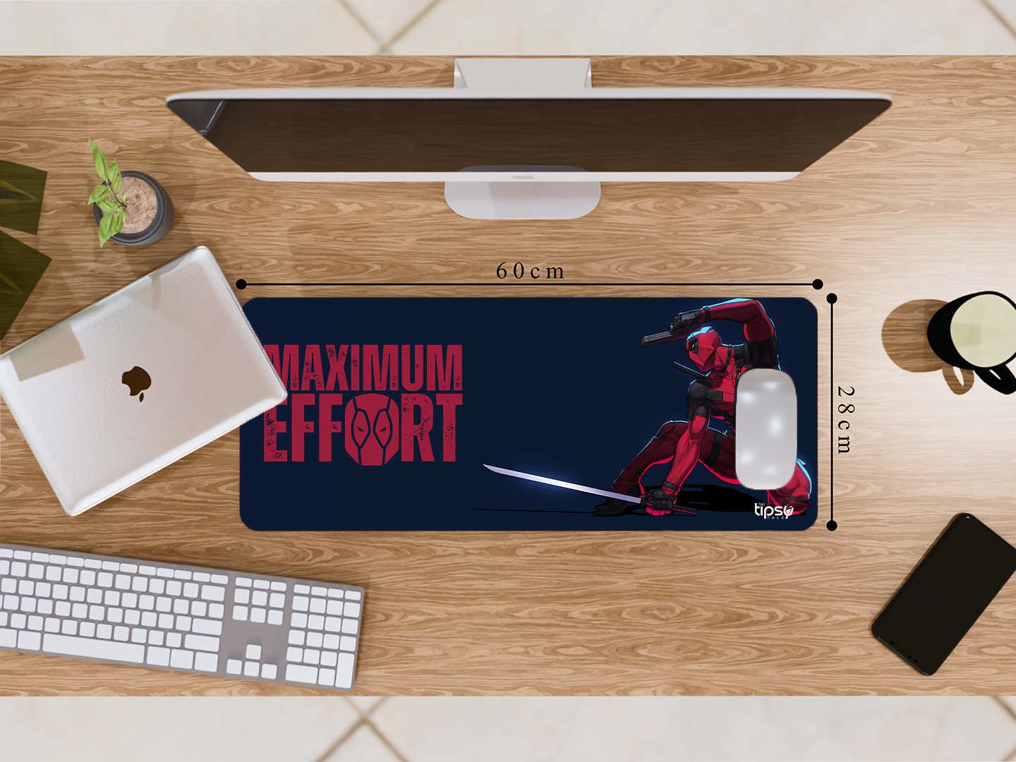 "MAXIMUM EFFORT- DEADPOOL" Gaming Mousepad- Elevate Your Gaming Experience