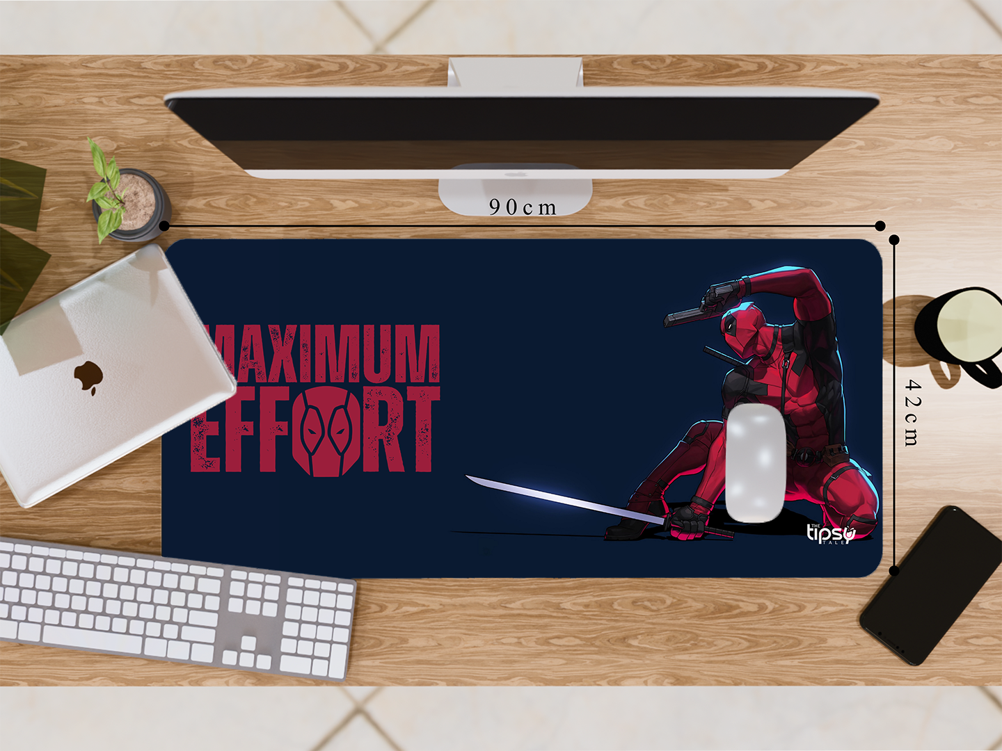"MAXIMUM EFFORT- DEADPOOL" Gaming Mousepad- Elevate Your Gaming Experience