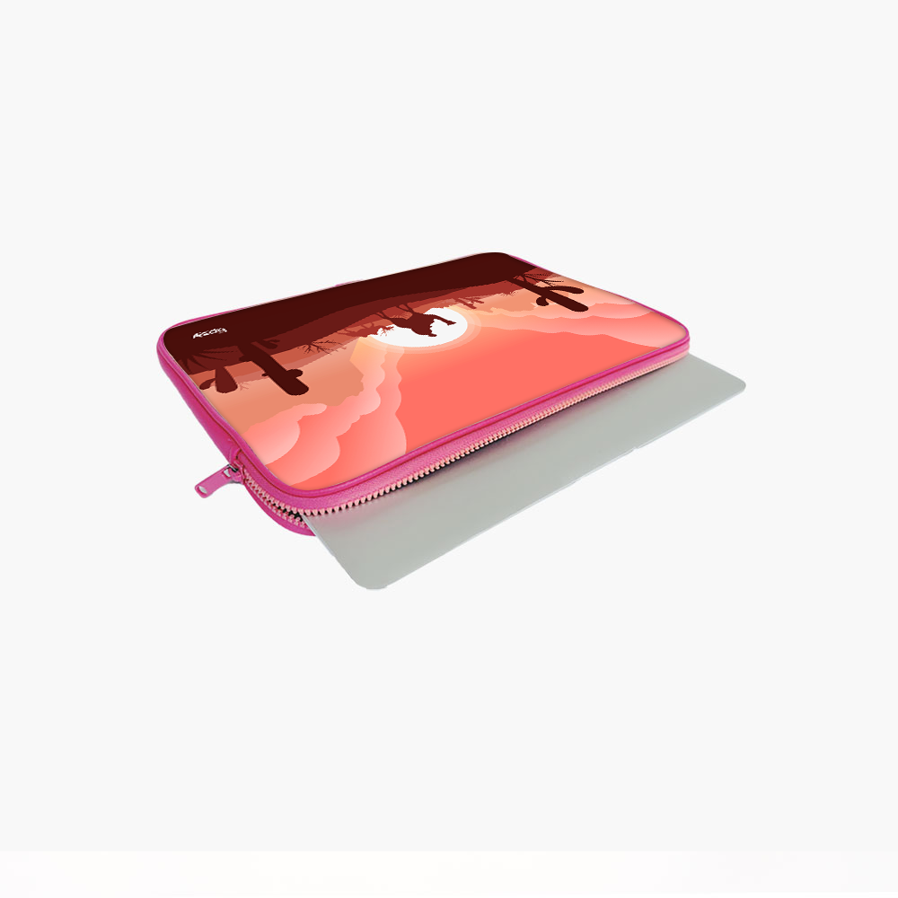 "DESERT ANIMATION VIEW" Laptop Sleeves:Bold Modern Design for Every Size