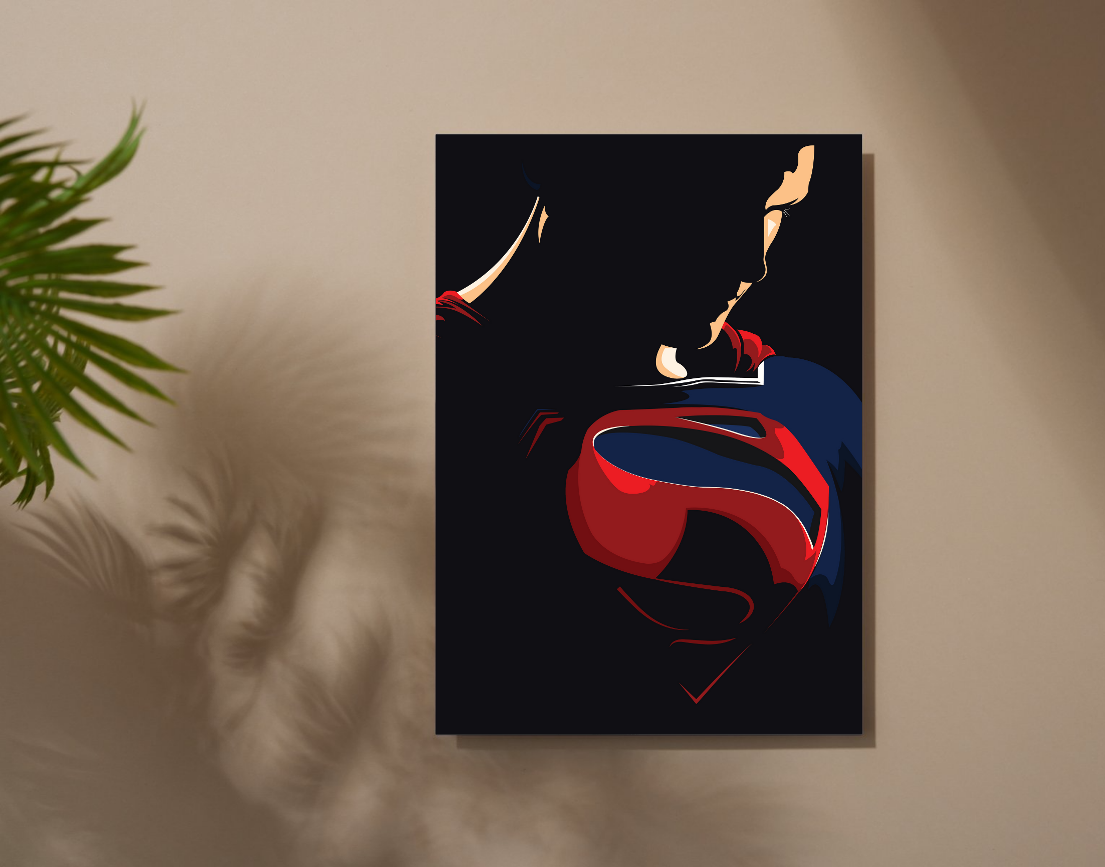 "SUPERMAN MAN OF STEEL"- Shiny & Sturdy Metallic Poster Art That Pops & Sticks