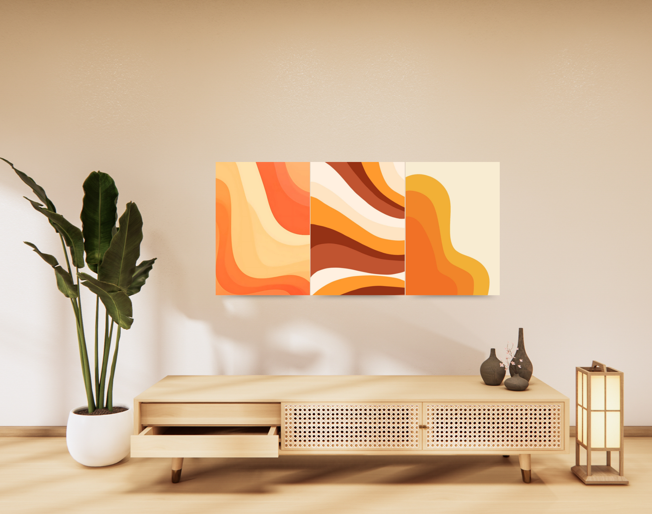 "Desert Theme Wave"- Shiny & Sturdy Metallic Poster Art That Pops & Sticks