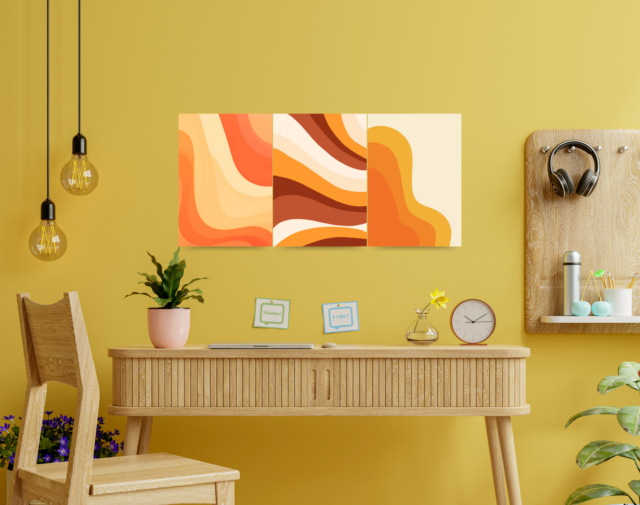 "Desert Theme Wave"- Shiny & Sturdy Metallic Poster Art That Pops & Sticks