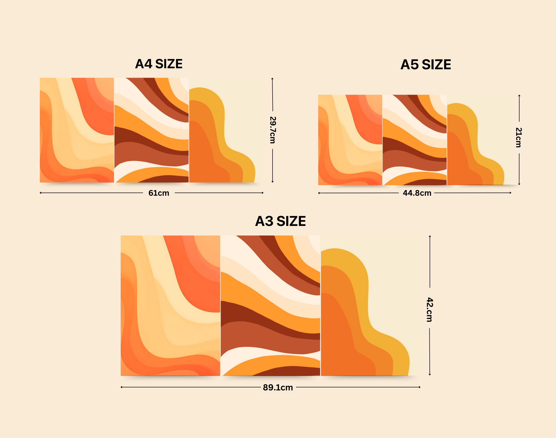 "Desert Theme Wave"- Shiny & Sturdy Metallic Poster Art That Pops & Sticks