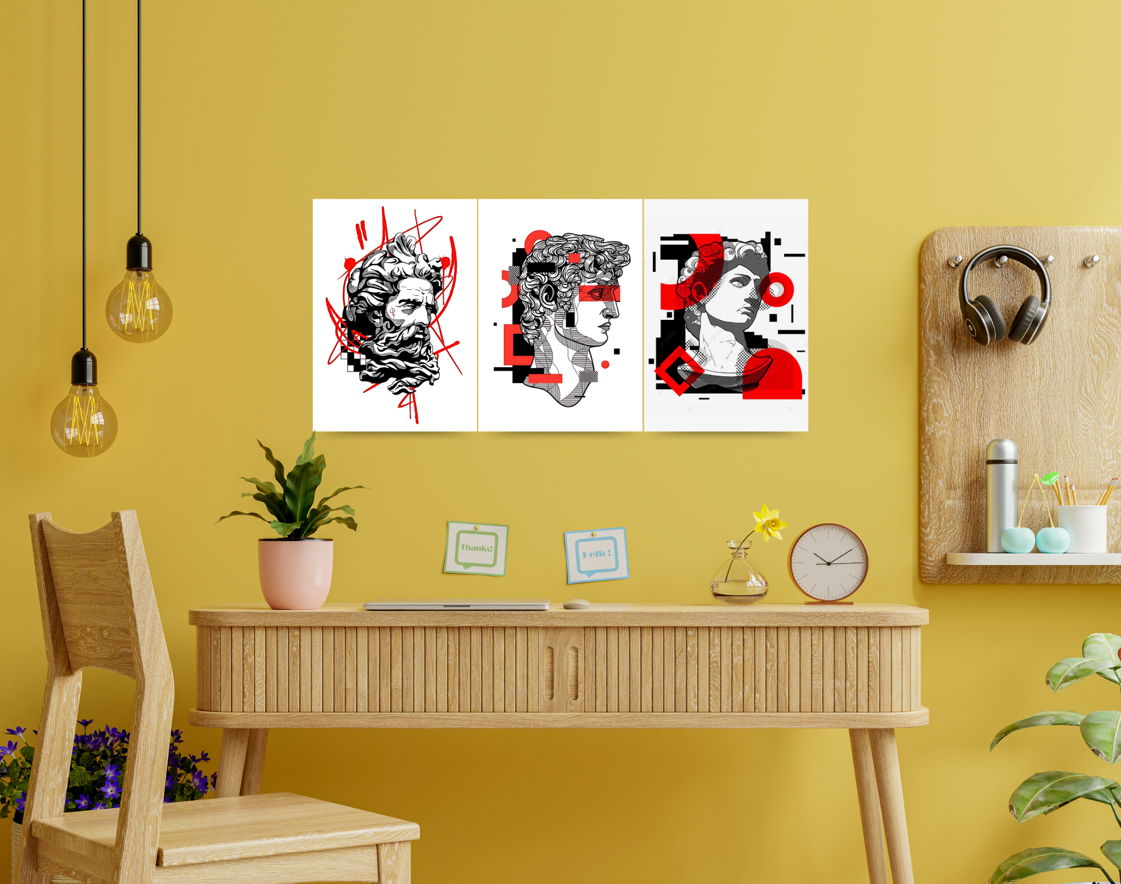 "GREEK GOD ILLUSTRATION"- Shiny & Sturdy Metallic Poster Art That Pops & Sticks