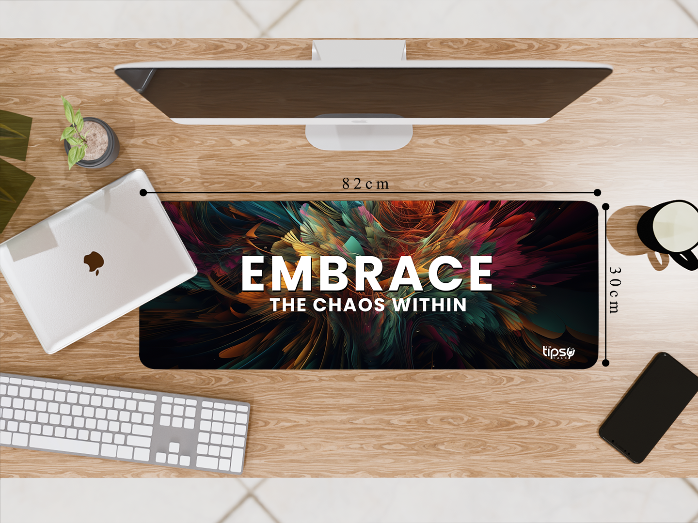 "Chaos is the playground of brave" Gaming Mousepad Elevate Your Gaming Experience