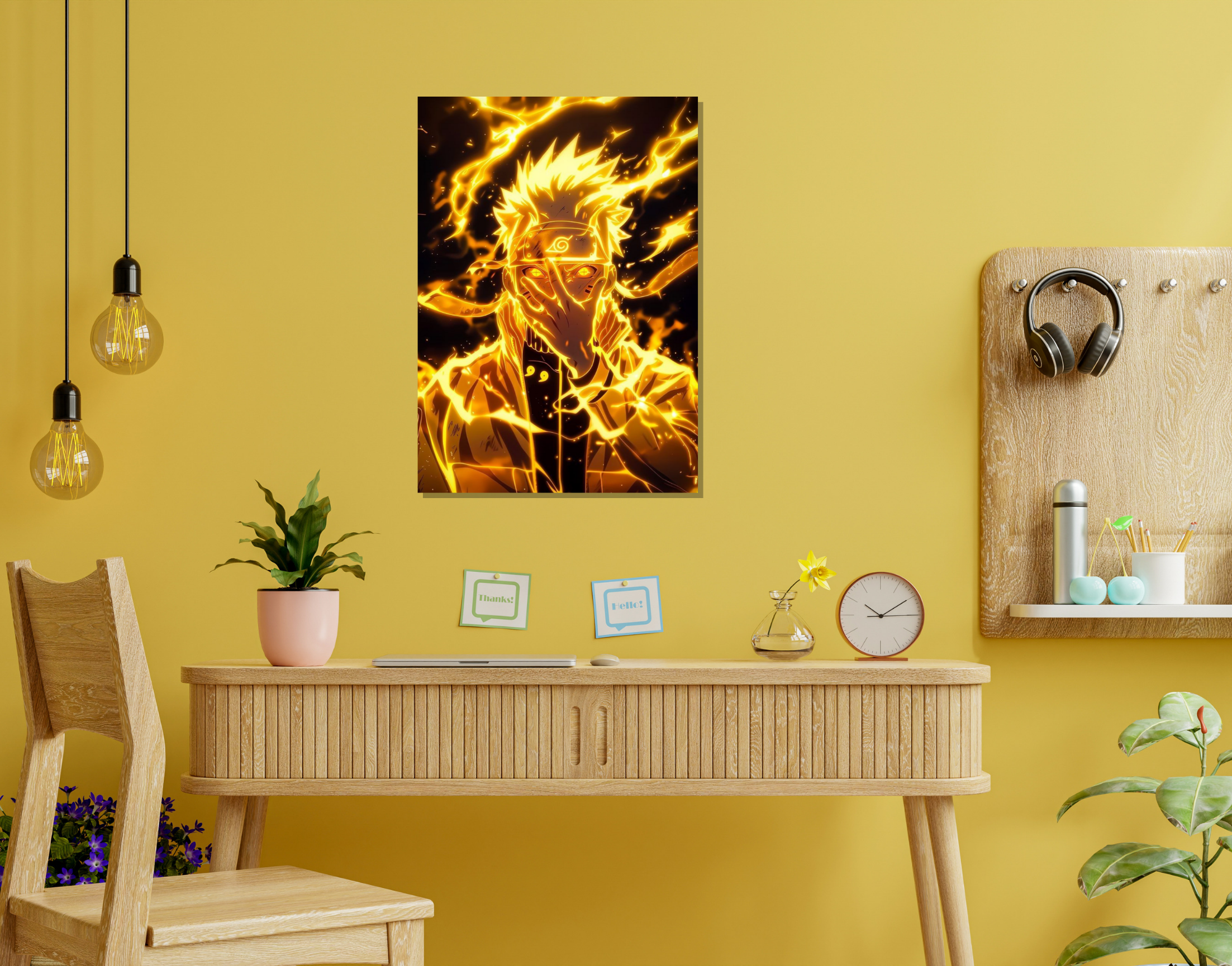 "NARUTO FIRE VERSION-ANIME"- Shiny & Sturdy Metallic Poster Art That Pops & Sticks (Literally!)