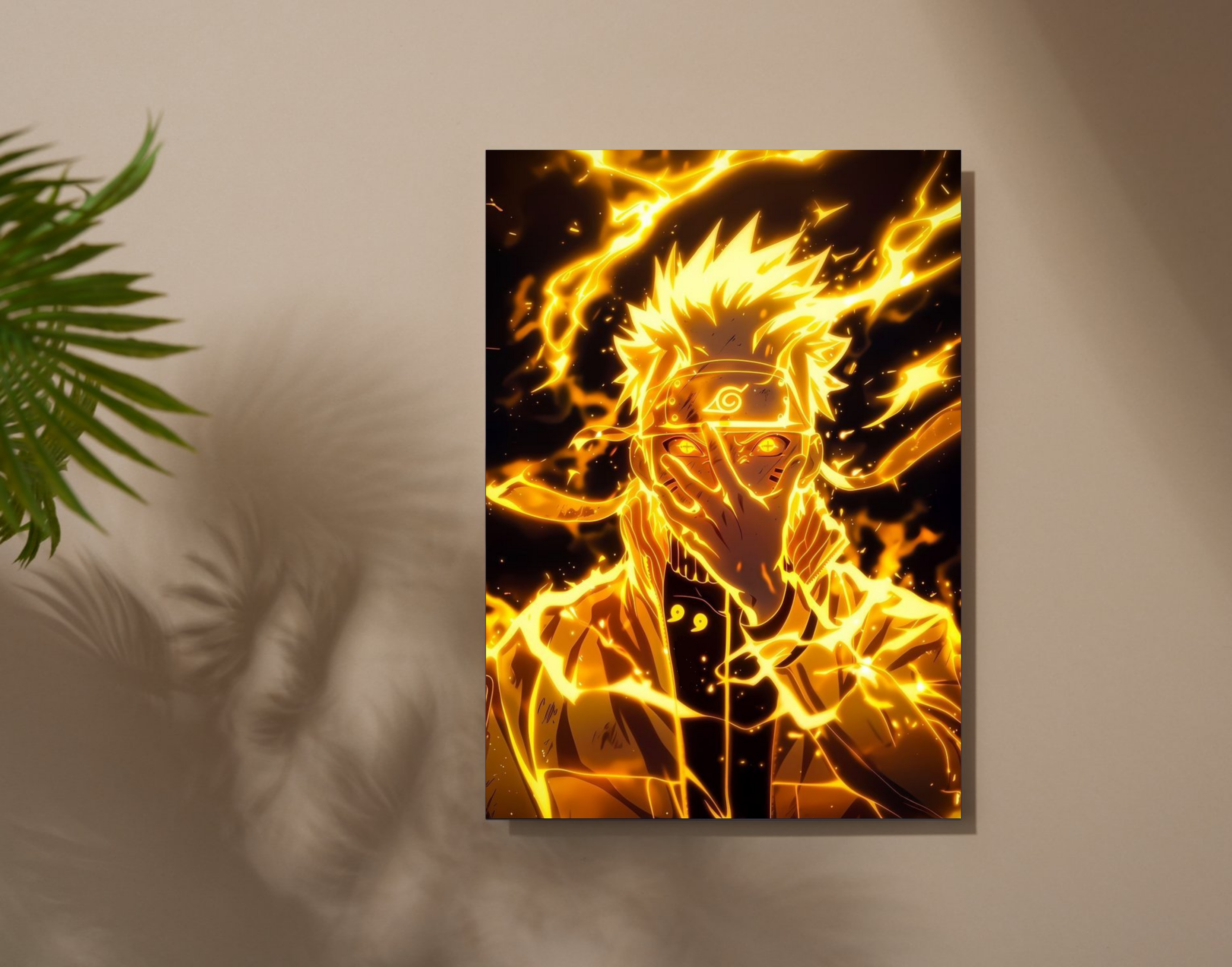 "NARUTO FIRE VERSION-ANIME"- Shiny & Sturdy Metallic Poster Art That Pops & Sticks (Literally!)
