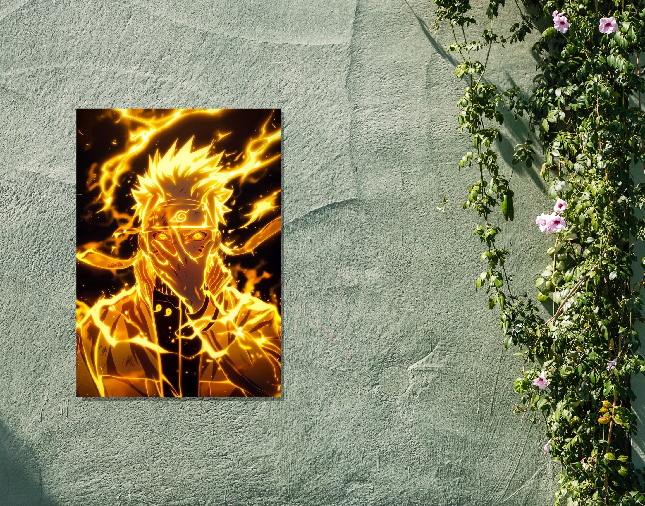 "NARUTO FIRE VERSION-ANIME"- Shiny & Sturdy Metallic Poster Art That Pops & Sticks (Literally!)