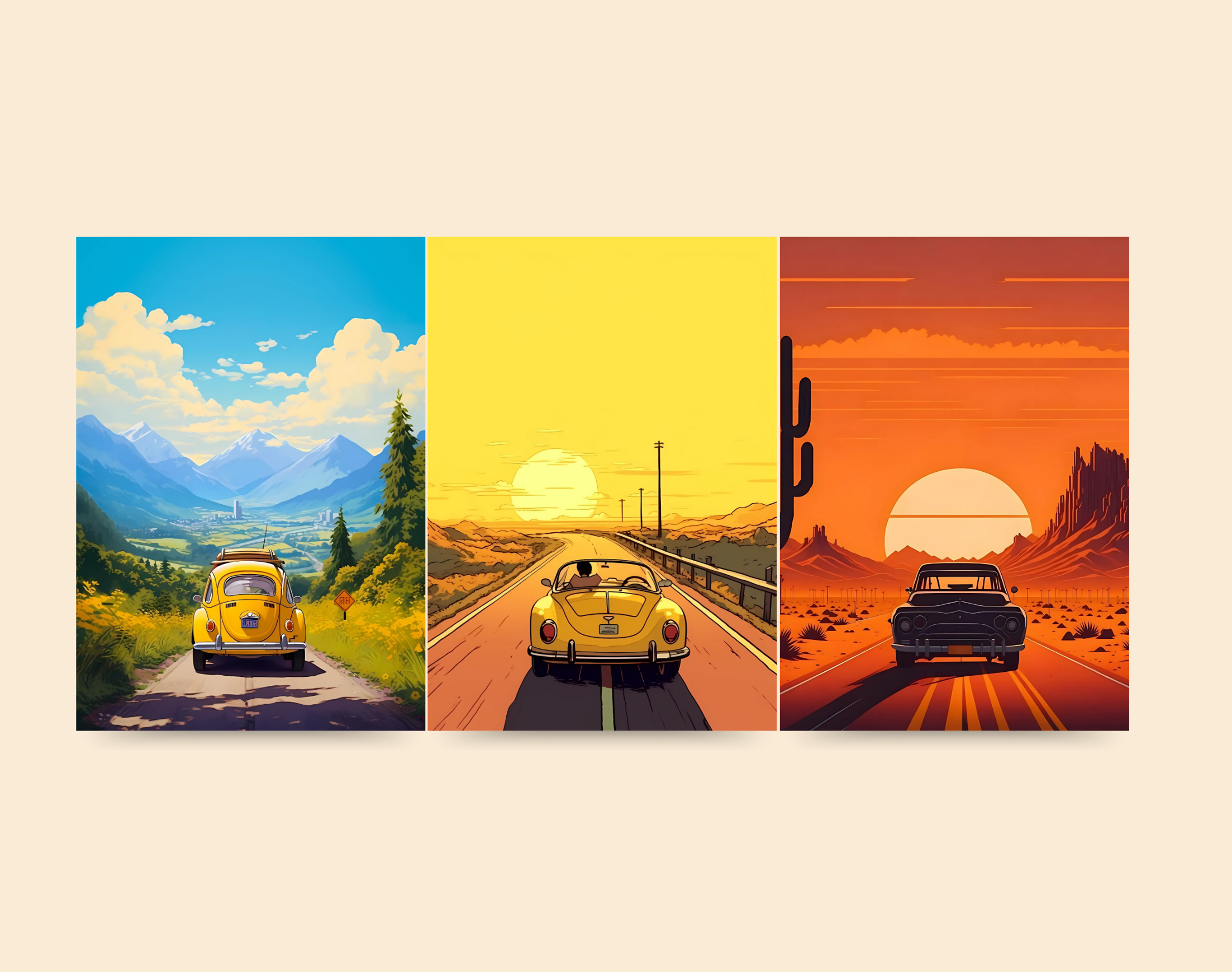 "ADVENTURE TRIP CAR VERSION"- Shiny & Sturdy Metallic Poster Art That Pops & Sticks