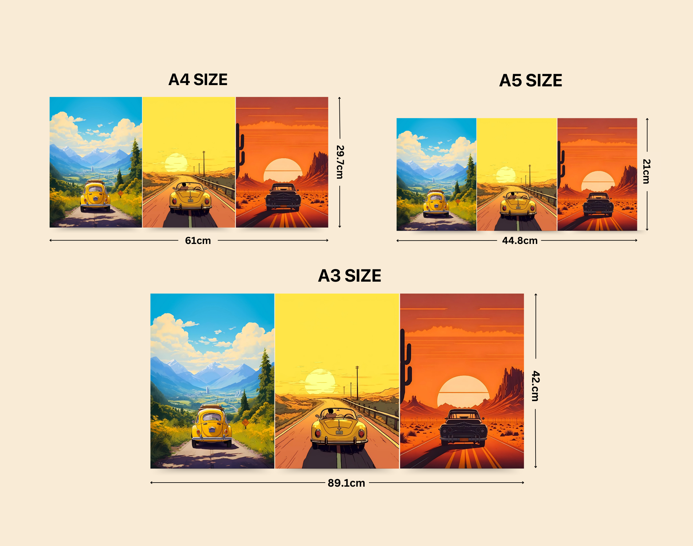 "ADVENTURE TRIP CAR VERSION"- Shiny & Sturdy Metallic Poster Art That Pops & Sticks