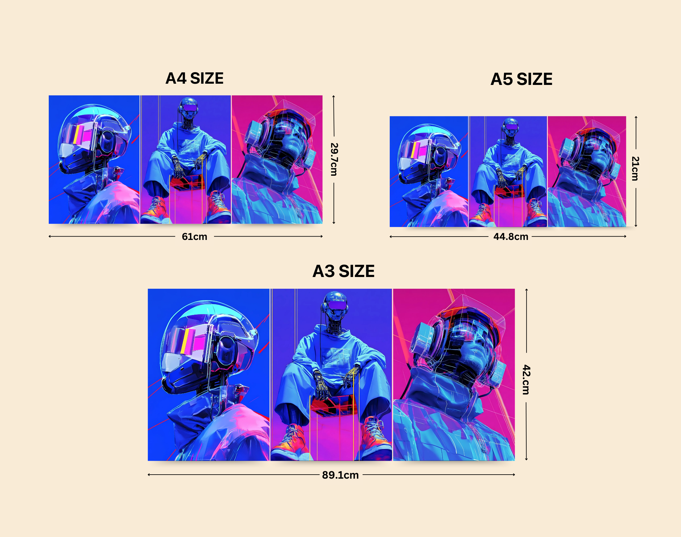 "AI IN TECH"- Shiny & Sturdy Metallic Poster Art That Pops & Sticks