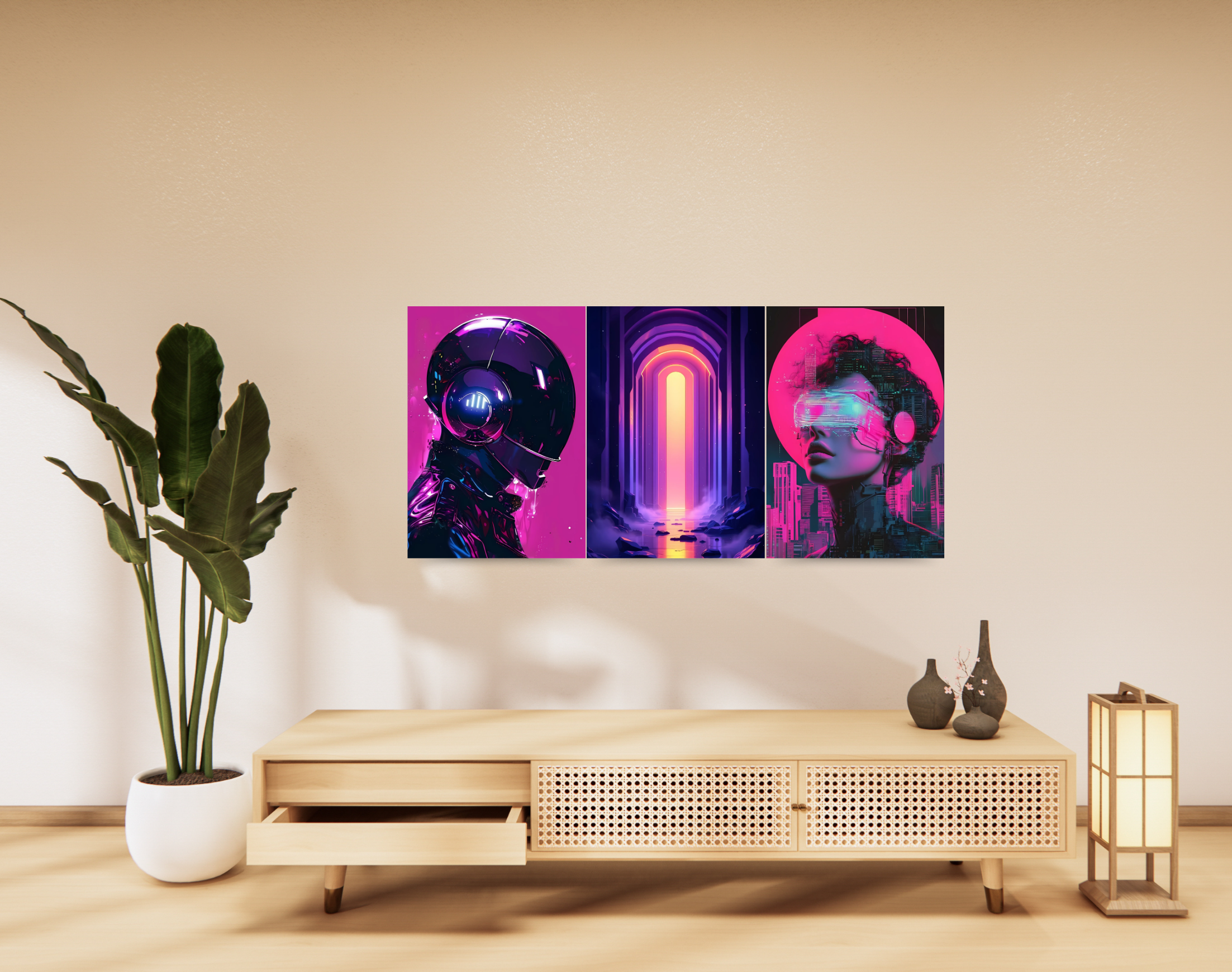 "AI IN VIRTUAL"- Shiny & Sturdy Metallic Poster Art That Pops & Sticks