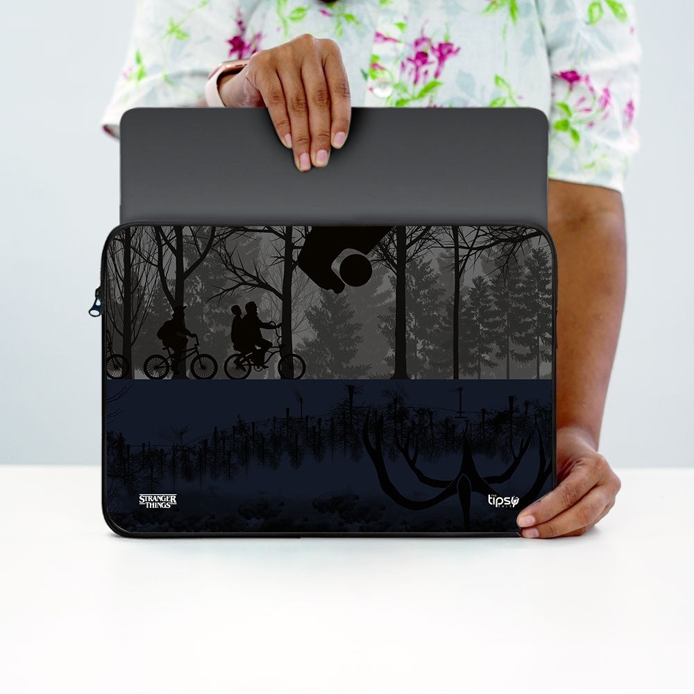 "UPSIDE DOWN - STRANGER THINGS"Laptop Sleeves:Bold Modern Design for Every Size