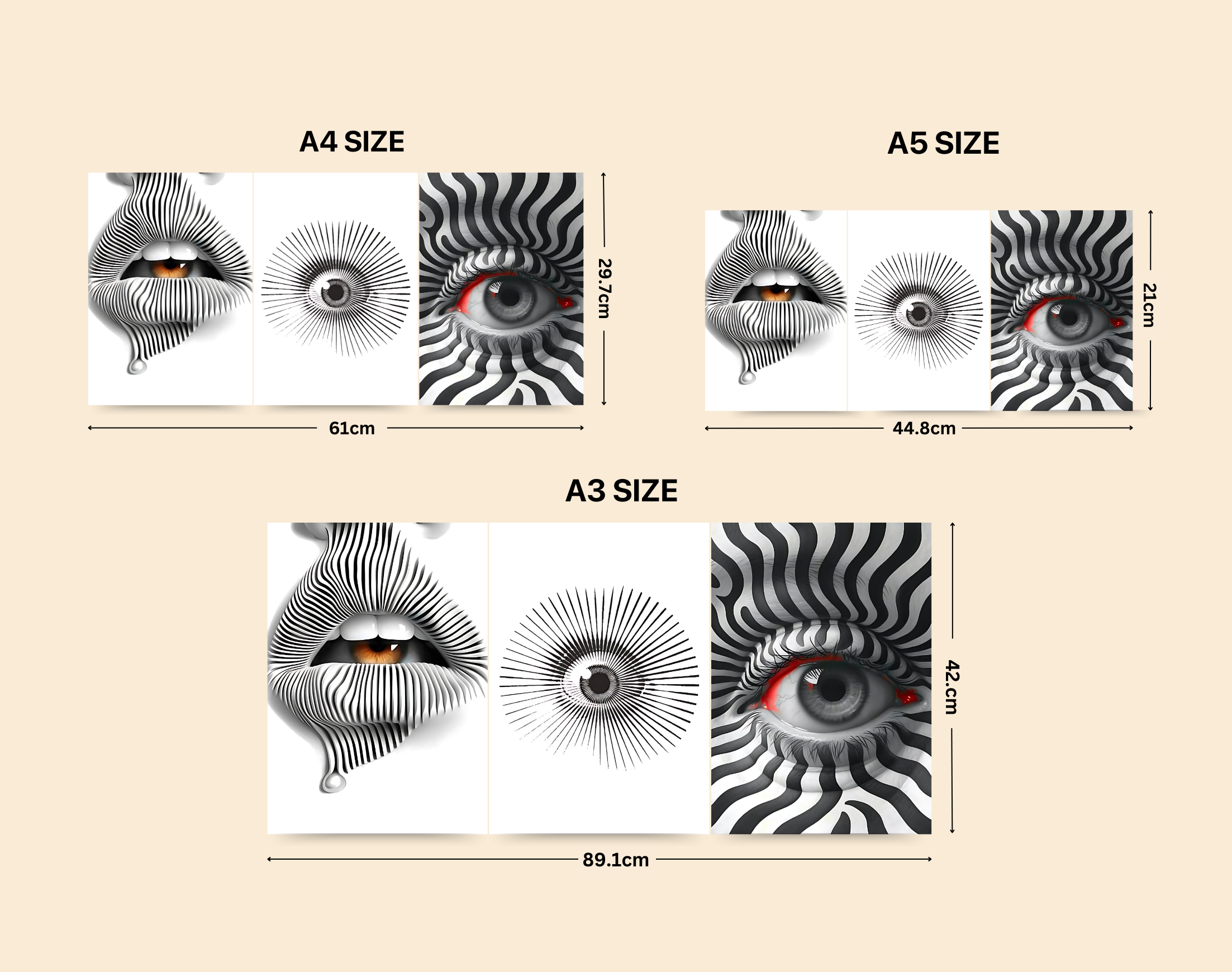 "EYE FOR AN EYE"- Shiny & Sturdy Metallic Poster Art That Pops & Sticks