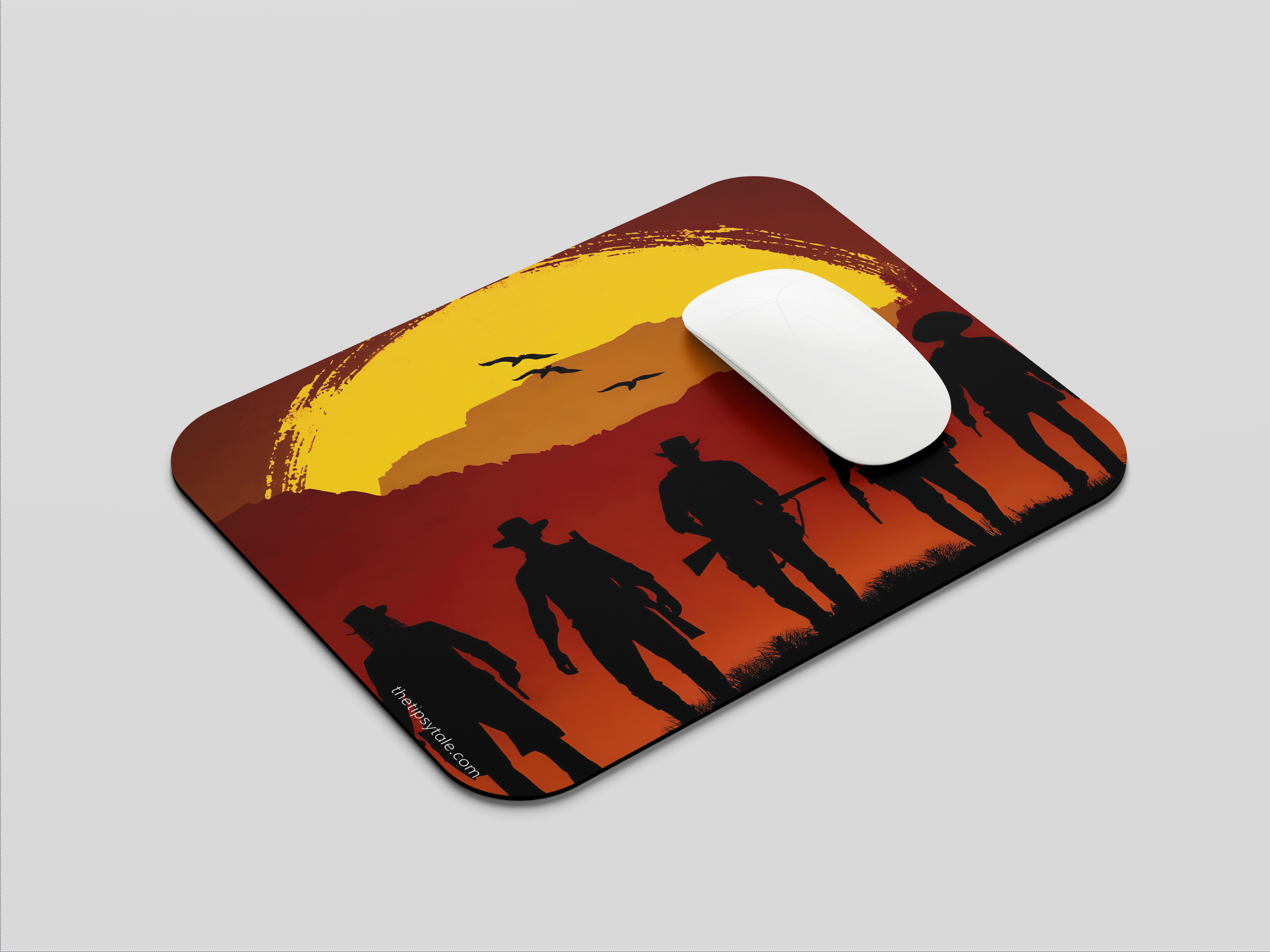 "RED REDEMPTION" Mousepad Enhance Your Workspace with Style