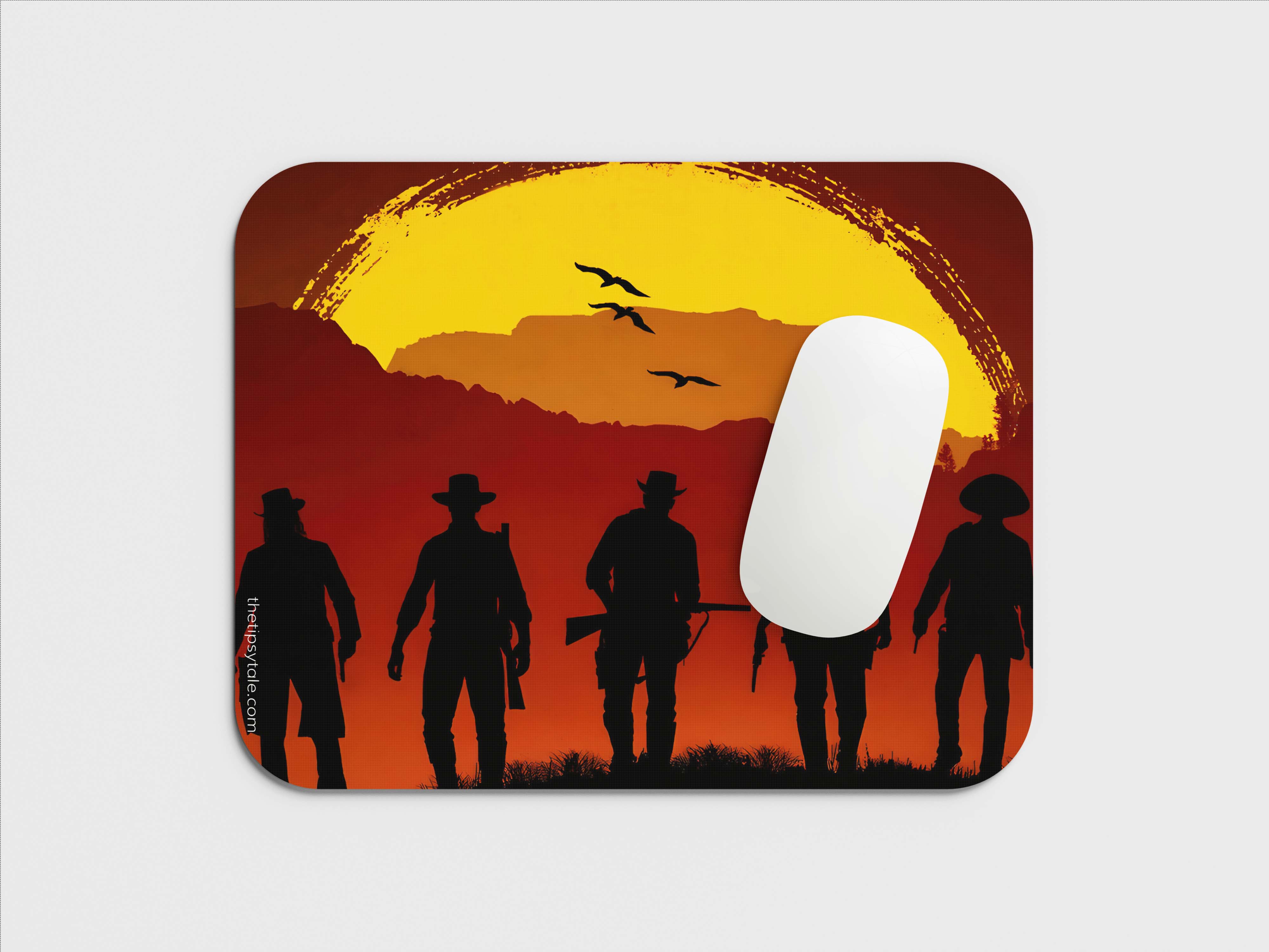 "RED REDEMPTION" Mousepad Enhance Your Workspace with Style