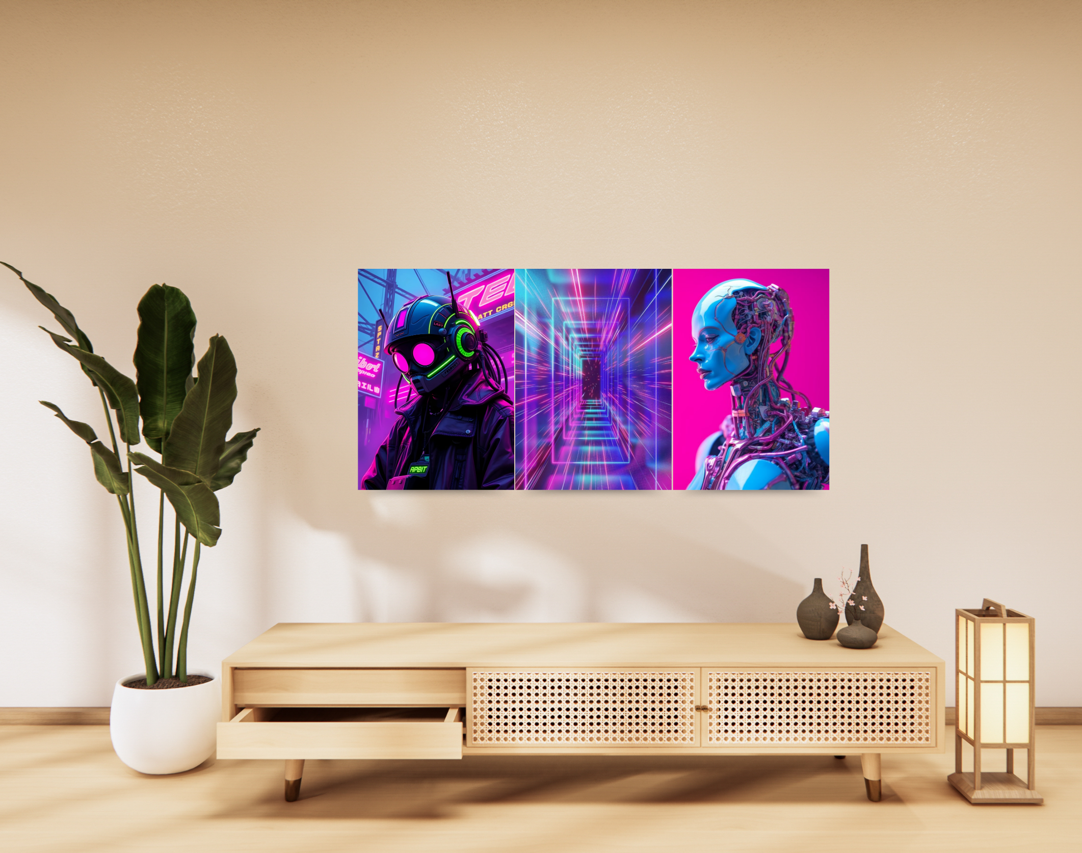 "AI ROBOT VERSION"- Shiny & Sturdy Metallic Poster Art That Pops & Sticks