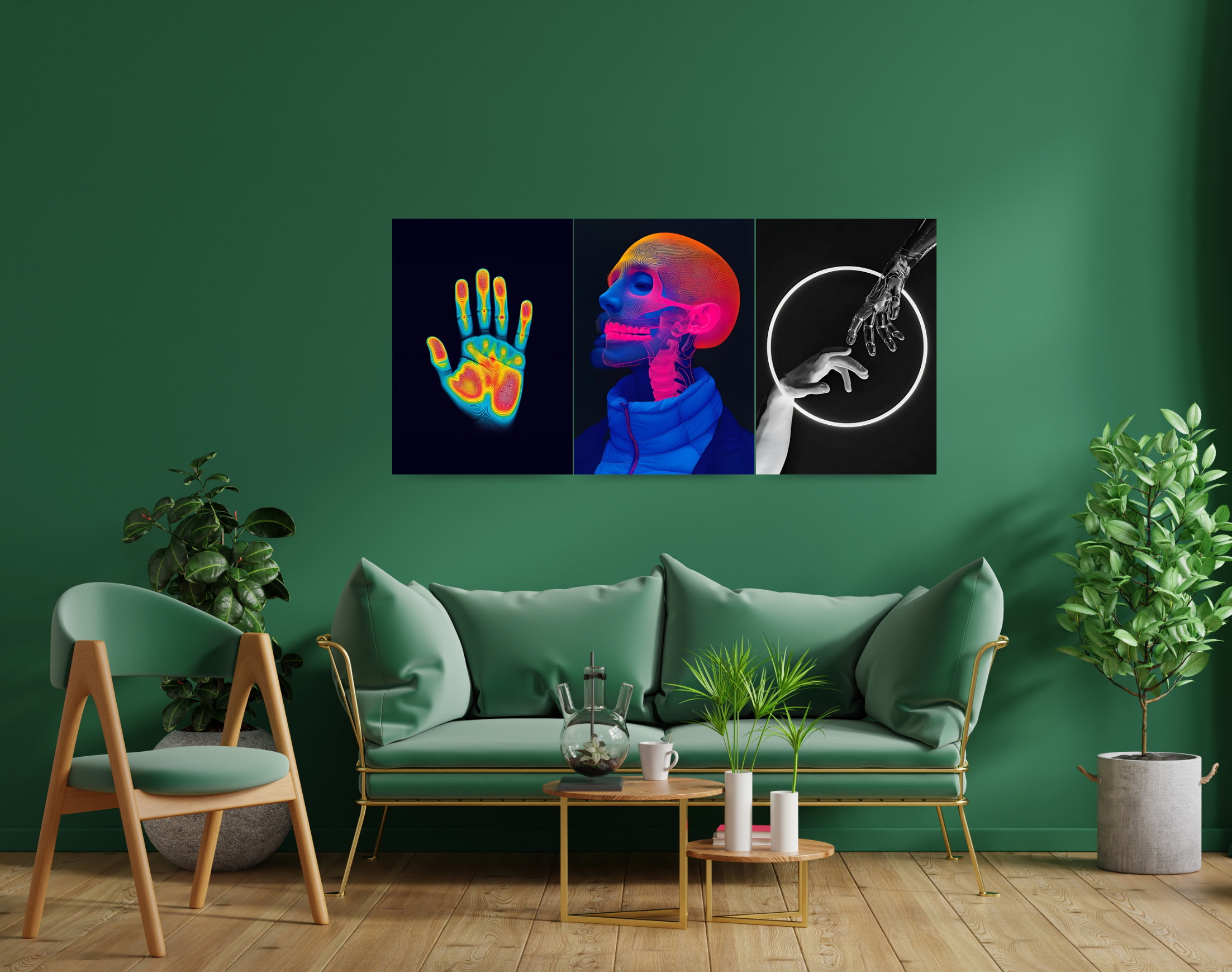 "HUMAN VS ROBOT"- Shiny & Sturdy Metallic Poster Art That Pops & Sticks