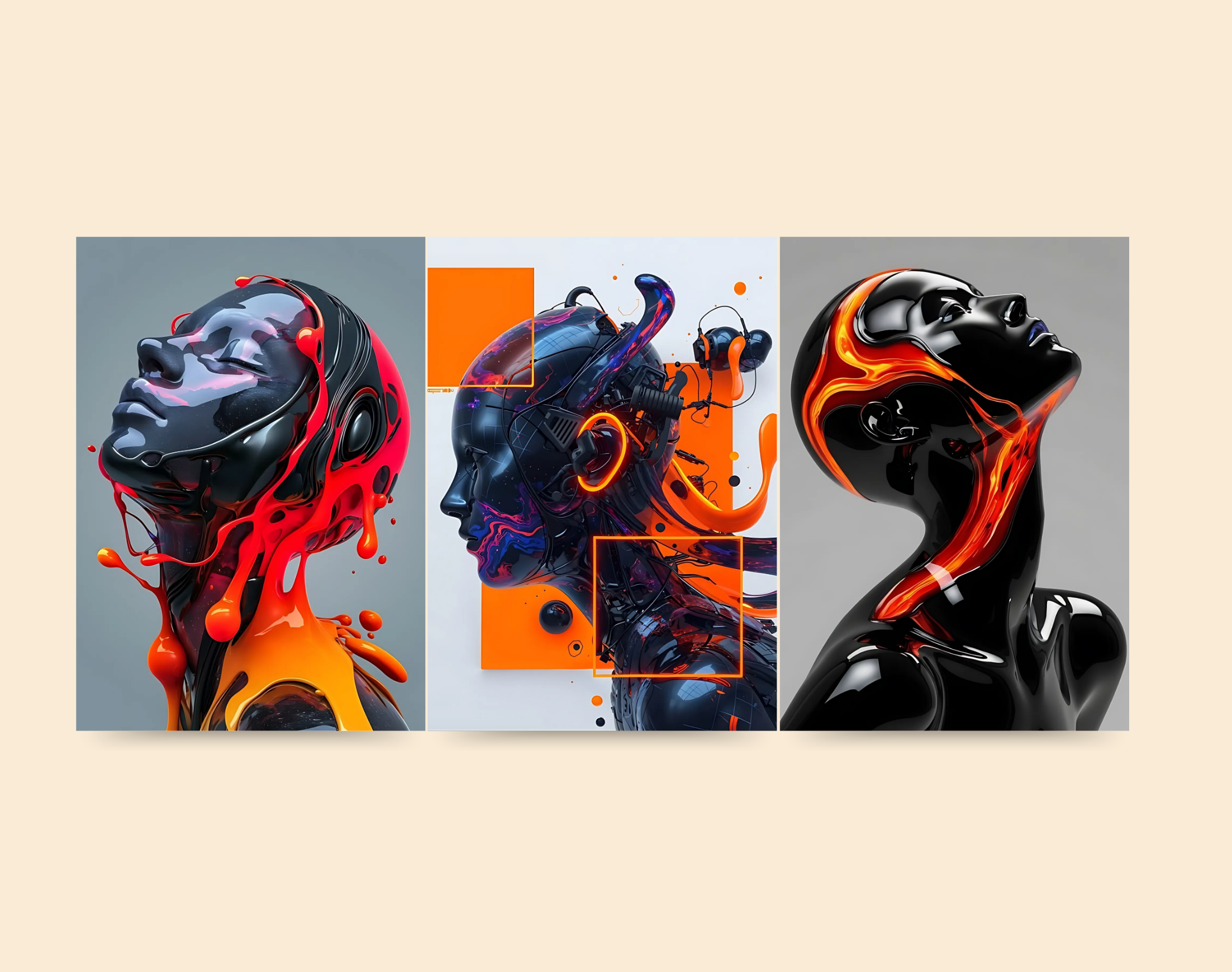 "FLOW LIKE LAVA"- Shiny & Sturdy Metallic Poster Art That Pops & Sticks